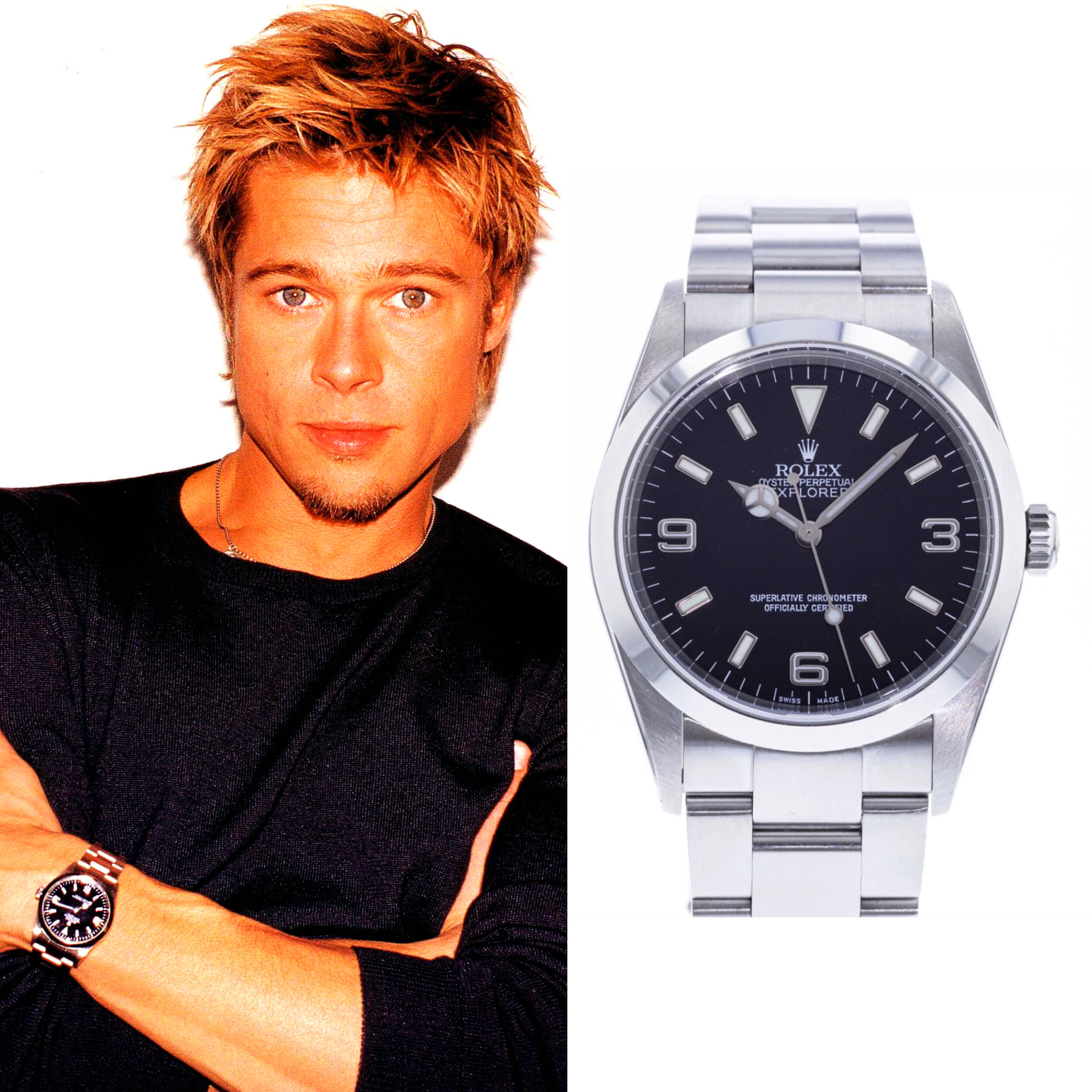 Brad Pitt's Wristwatches Over Years - From Rolex and Patek Philippe — Wrist Enthusiast