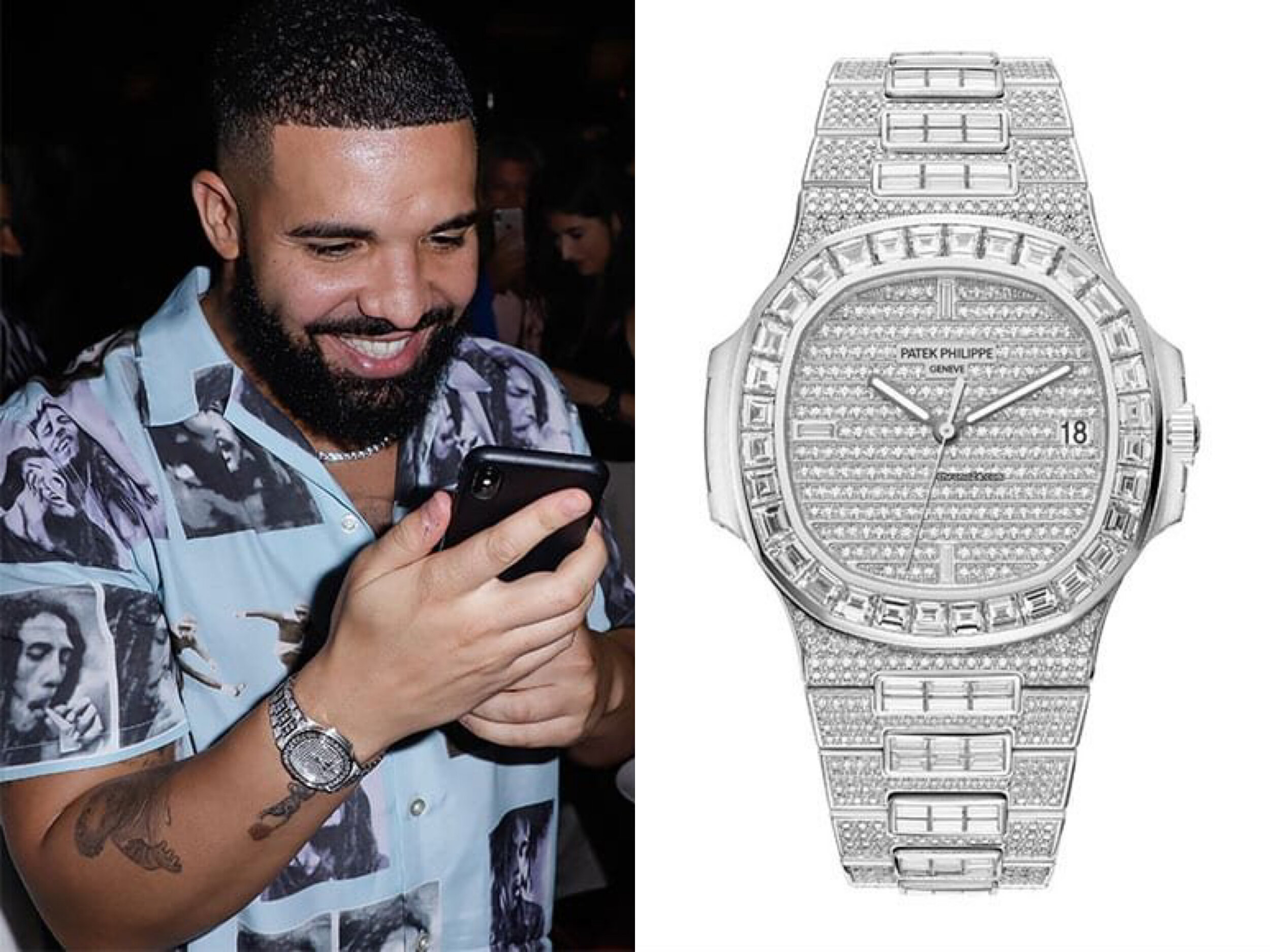 Diamond encrusted patek on sale philippe