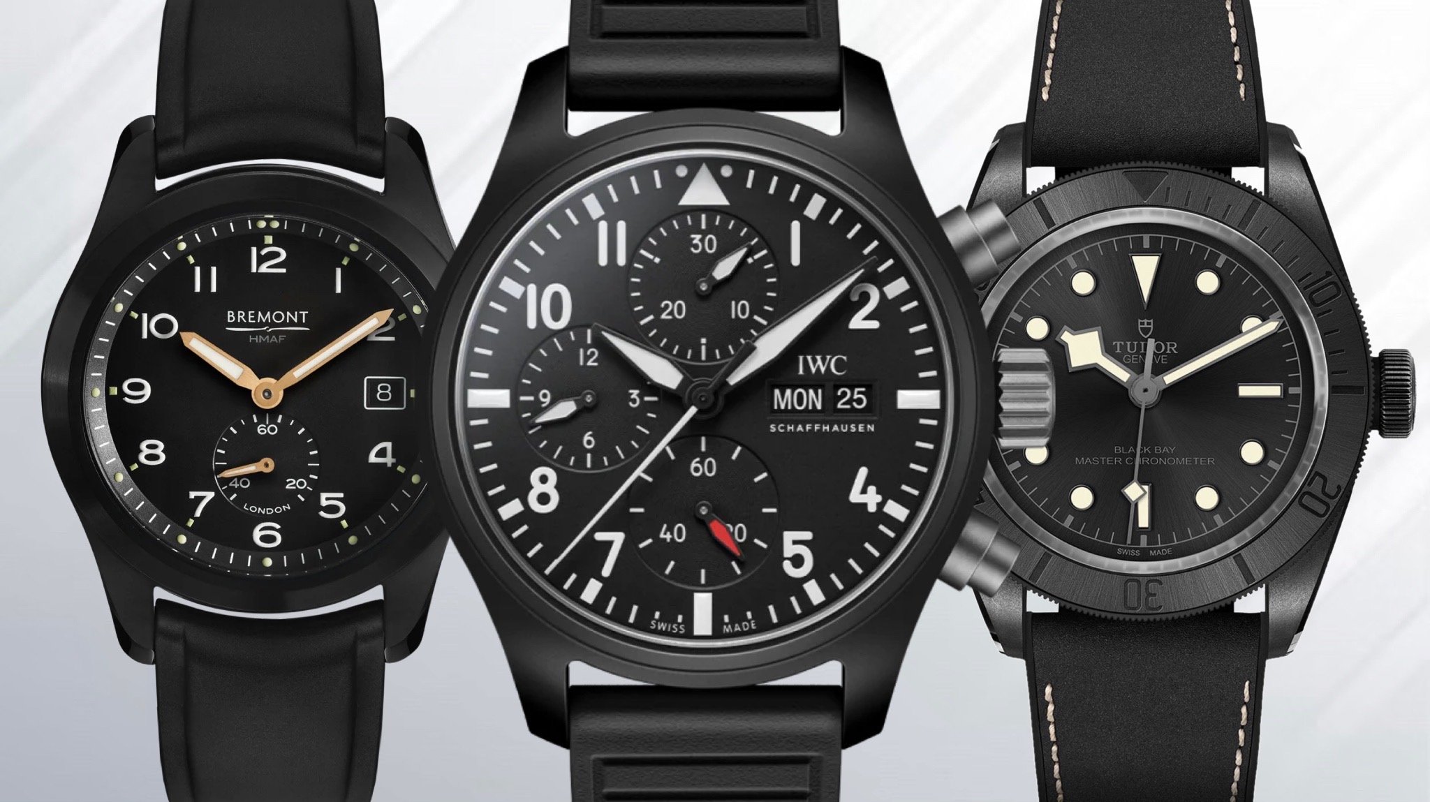 all black chronograph watch