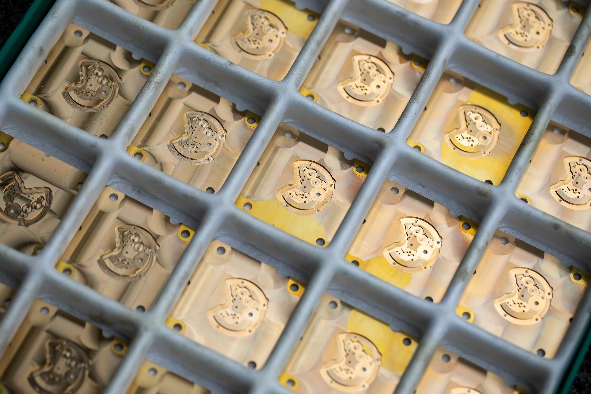 Bridge Plates halfway through machining