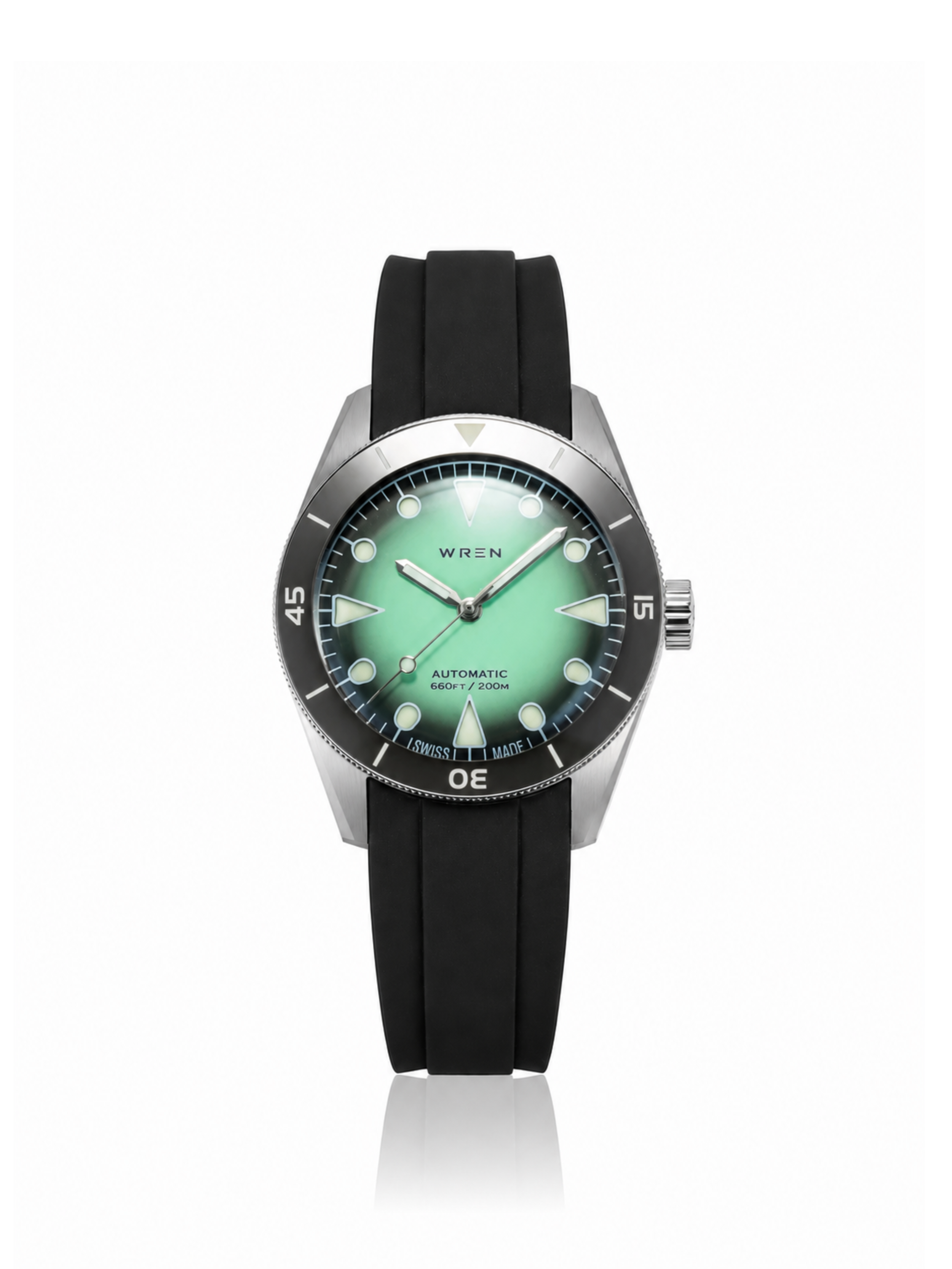 Wren Diver 38 Seafoam Black Rubber strap.png