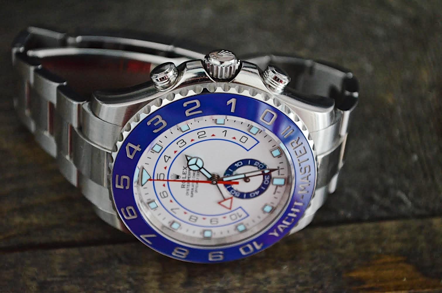 yachtmaster platinum on wrist