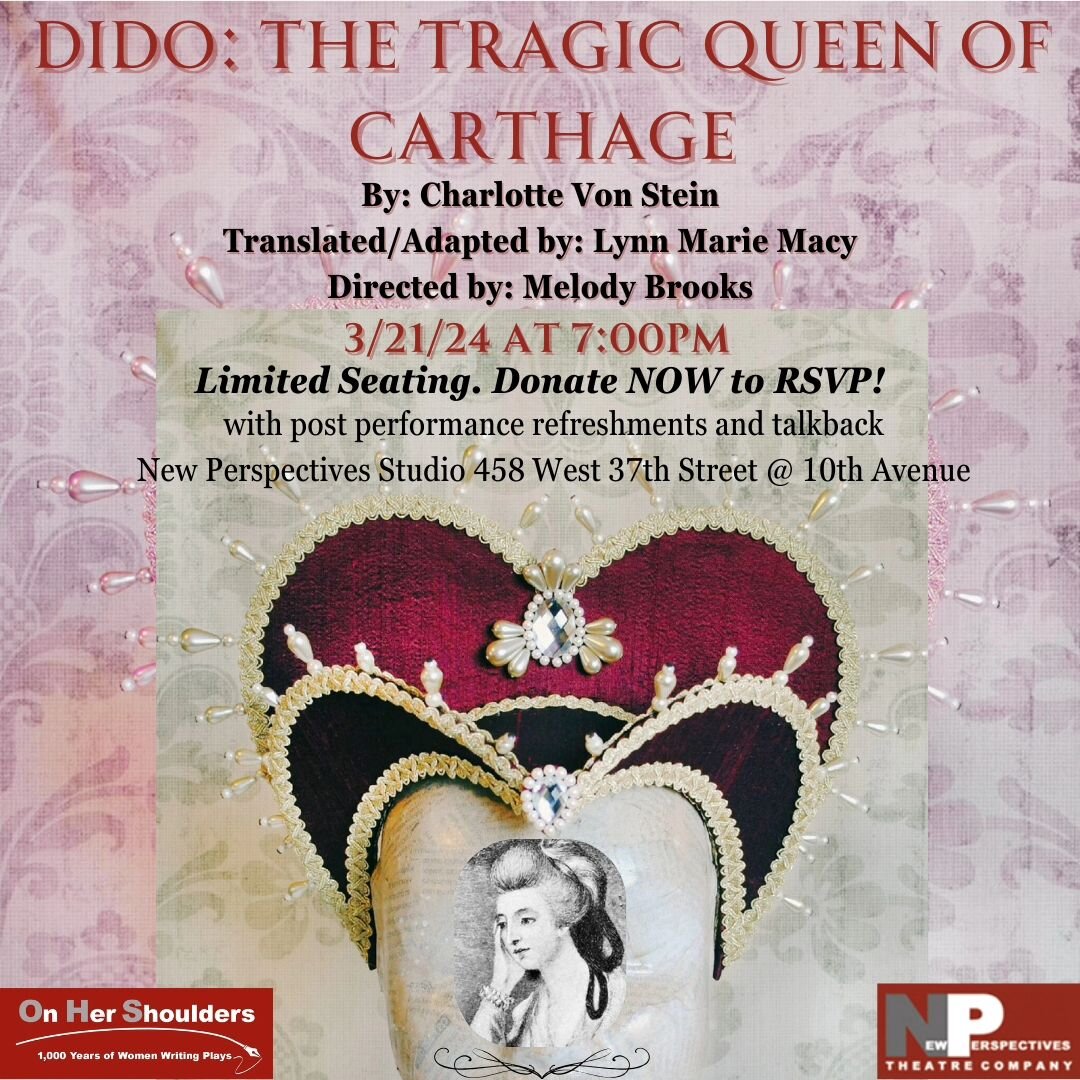 Our reading of DIDO by Charlotte von Stein is happening this Thursday! Reserve your spot to this illuminating play before it's too late. 

Click the link in our bio to learn more.