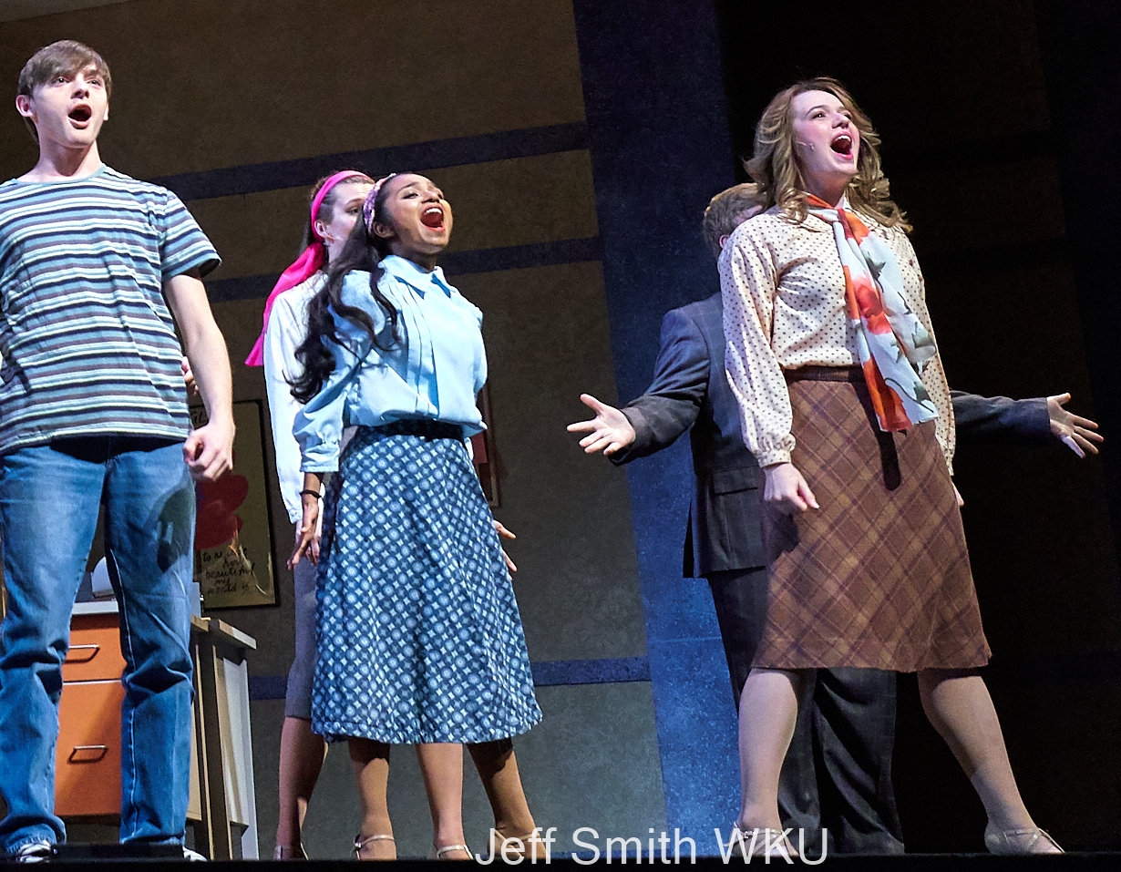 Production photo from Western Kentucky University Department of Theatre and Dance’s production of 9 to 5: The Musical