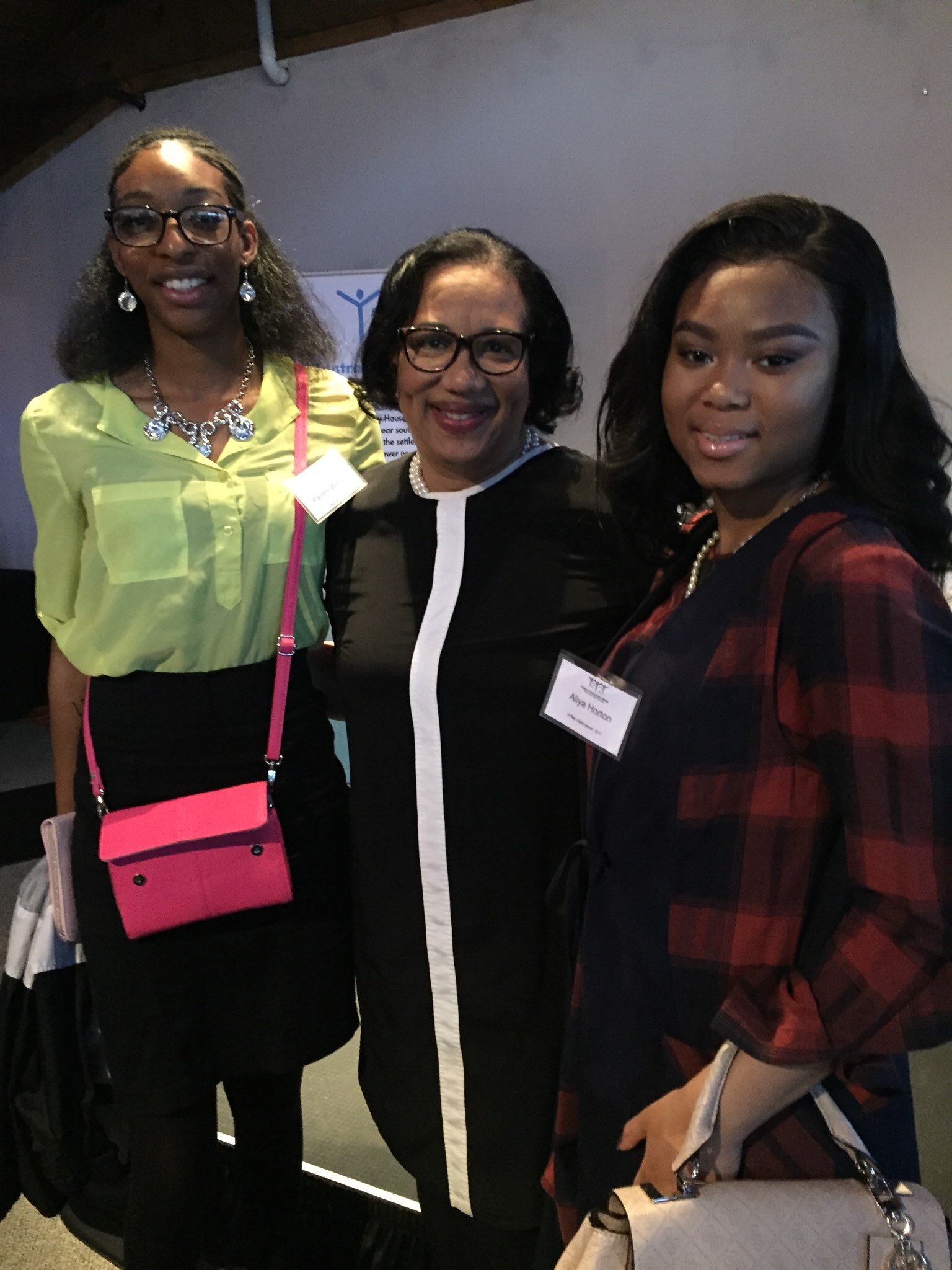  Picture of (right to left) Black Girl Think Tank Charter member Aliya Horton, Councilmember Tyson, and BGTT Charter member Paiden Williams.&nbsp; The picture was taken during the beginning process of the establishment of the Commission on Black Girl