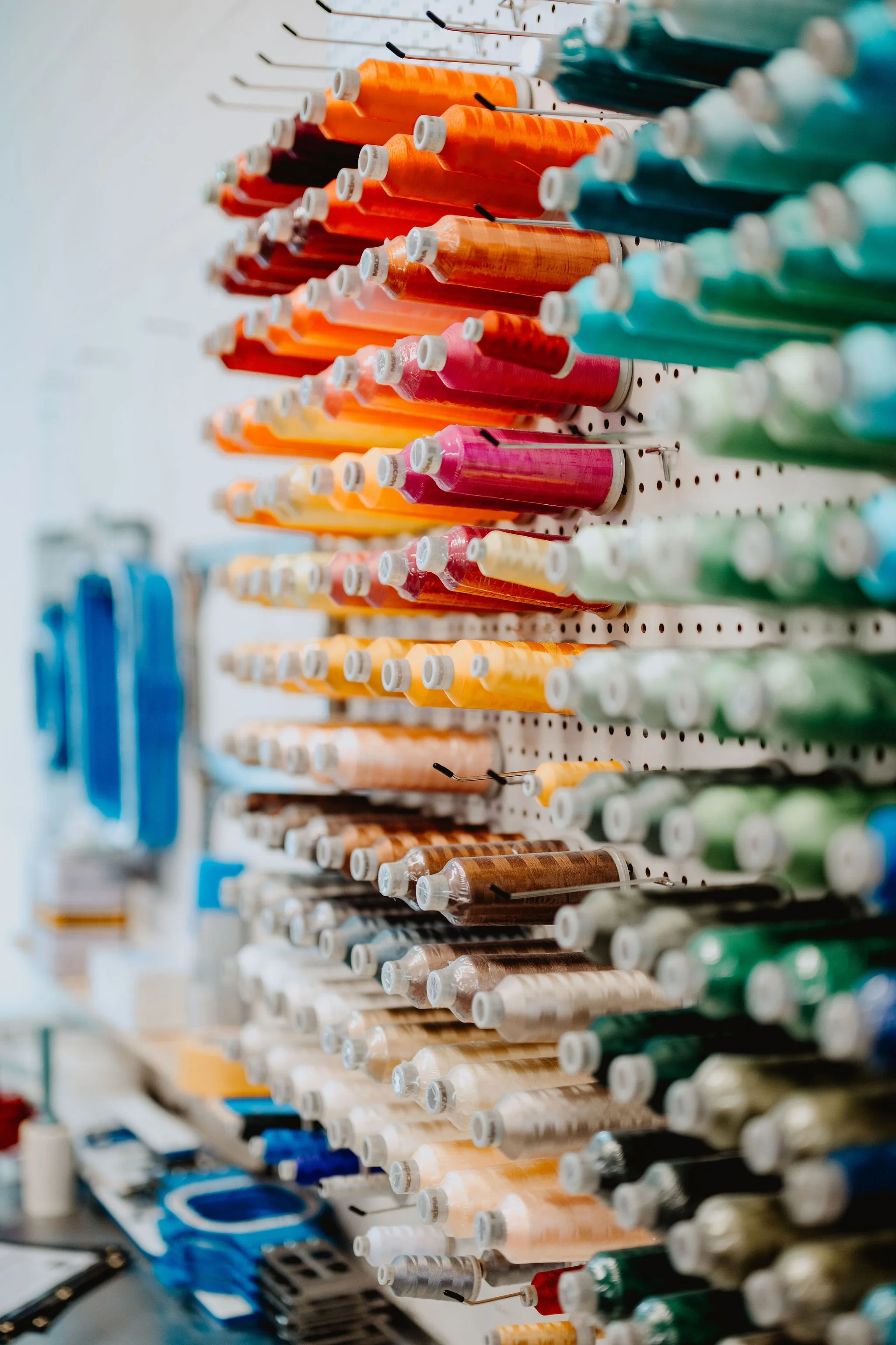 embroidery thread wall