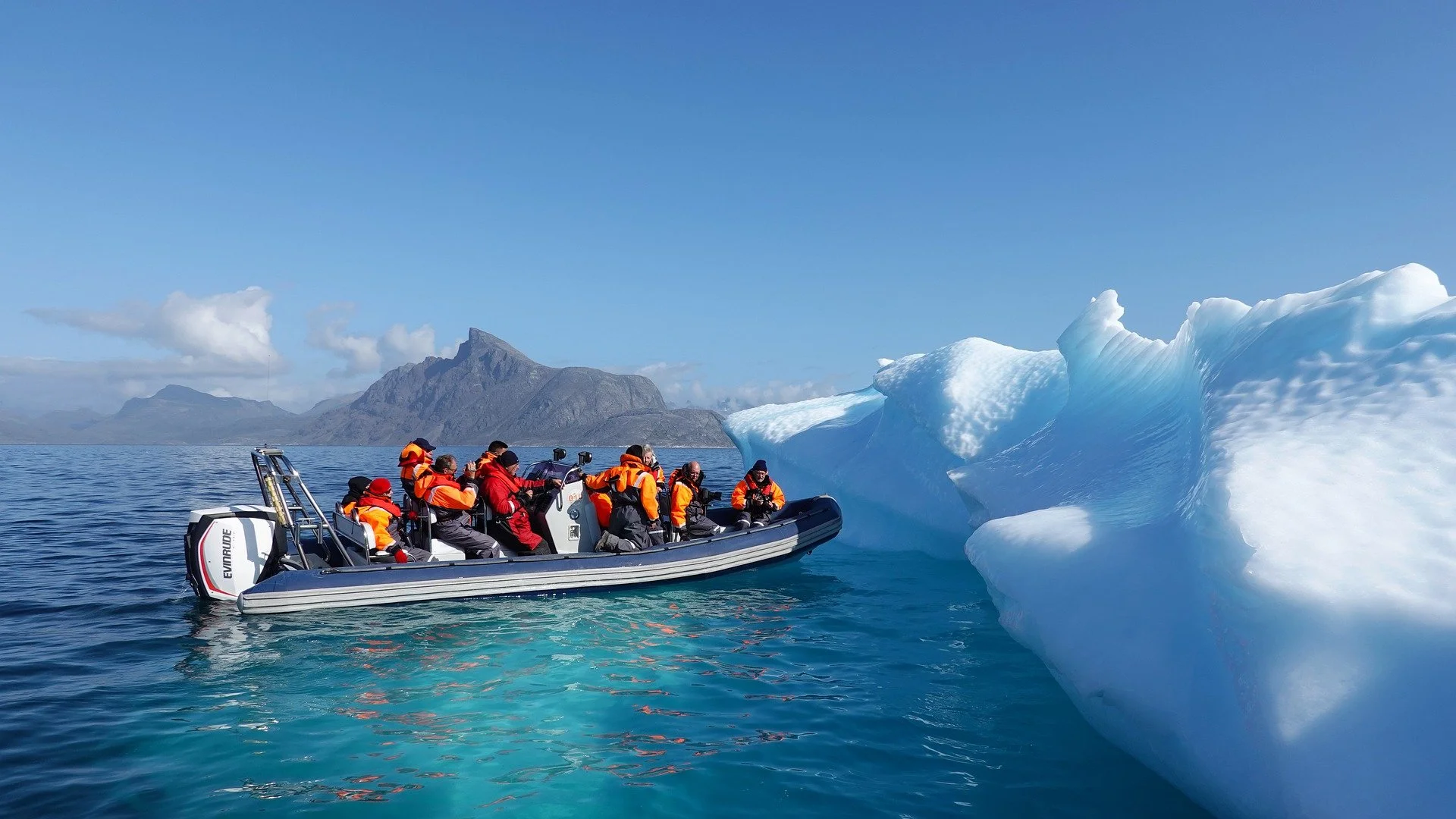 Global warming ice melt at north and south poles