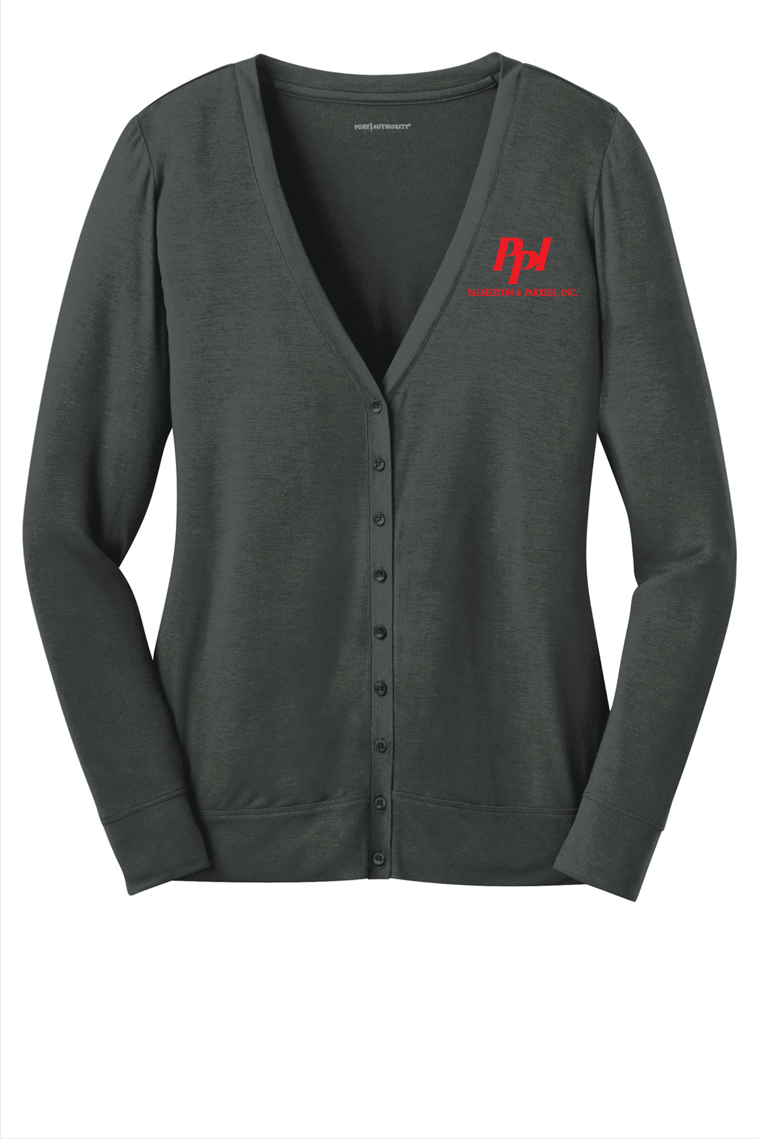 Port Authority- Women's Cardigan- Grey Smoke.png