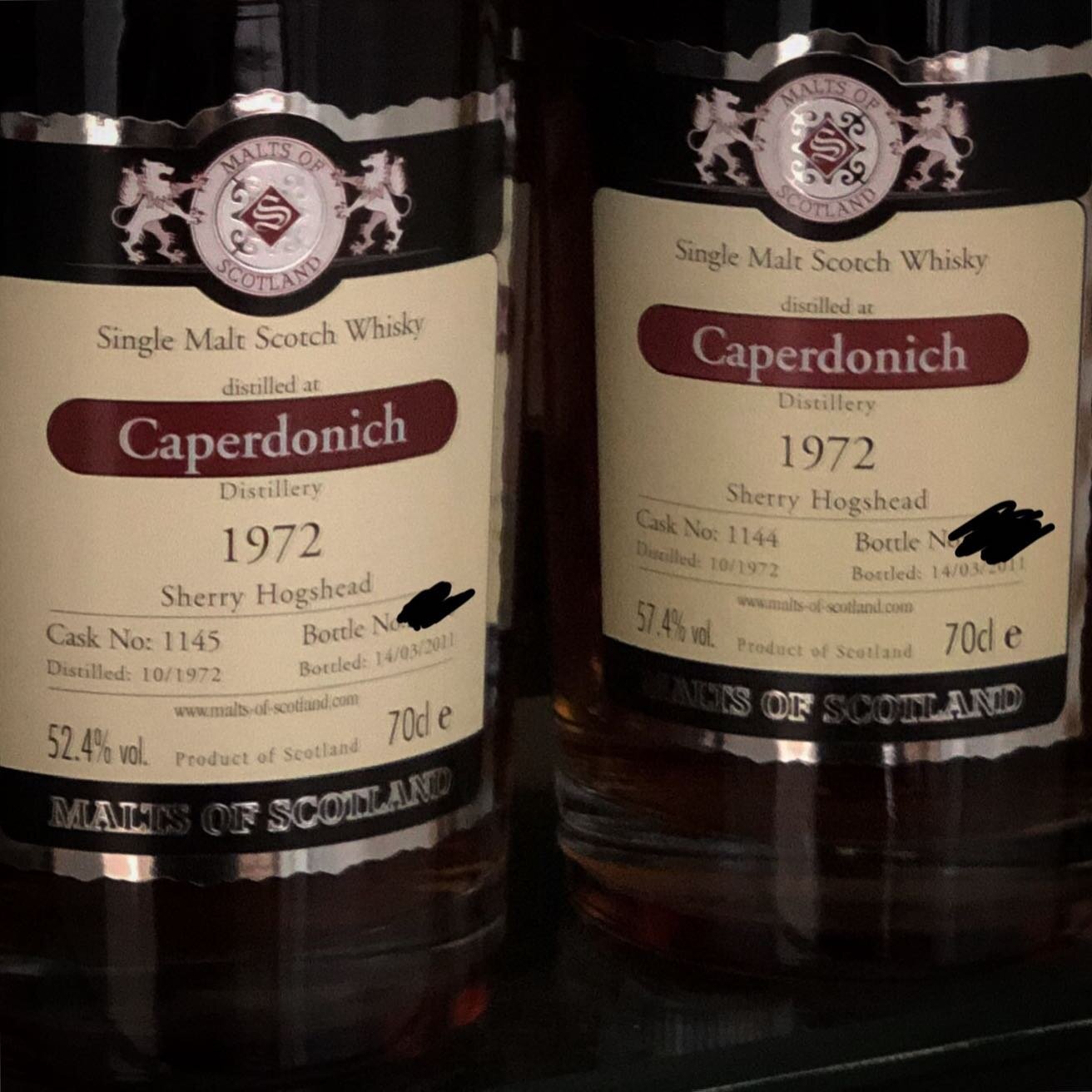 Another piece of the private stash. These are some of the best Caperdonich 1972 bottlings out there. Bought these when they were released... and opened them. I found a pair of new ones a few years ago 🙂 price was already around x 2.5 the retail pric