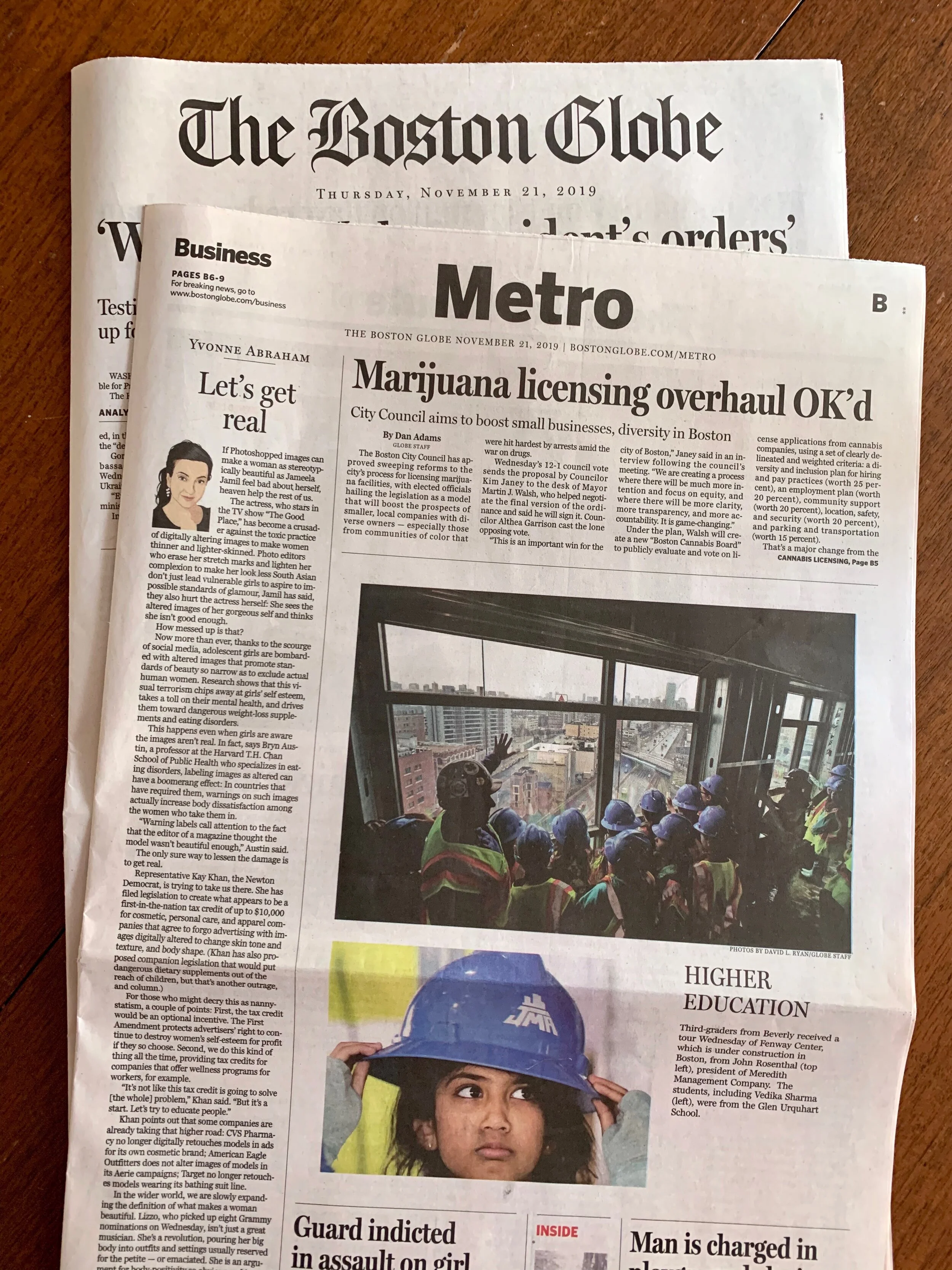 3rd Graders Featured in Boston Globe