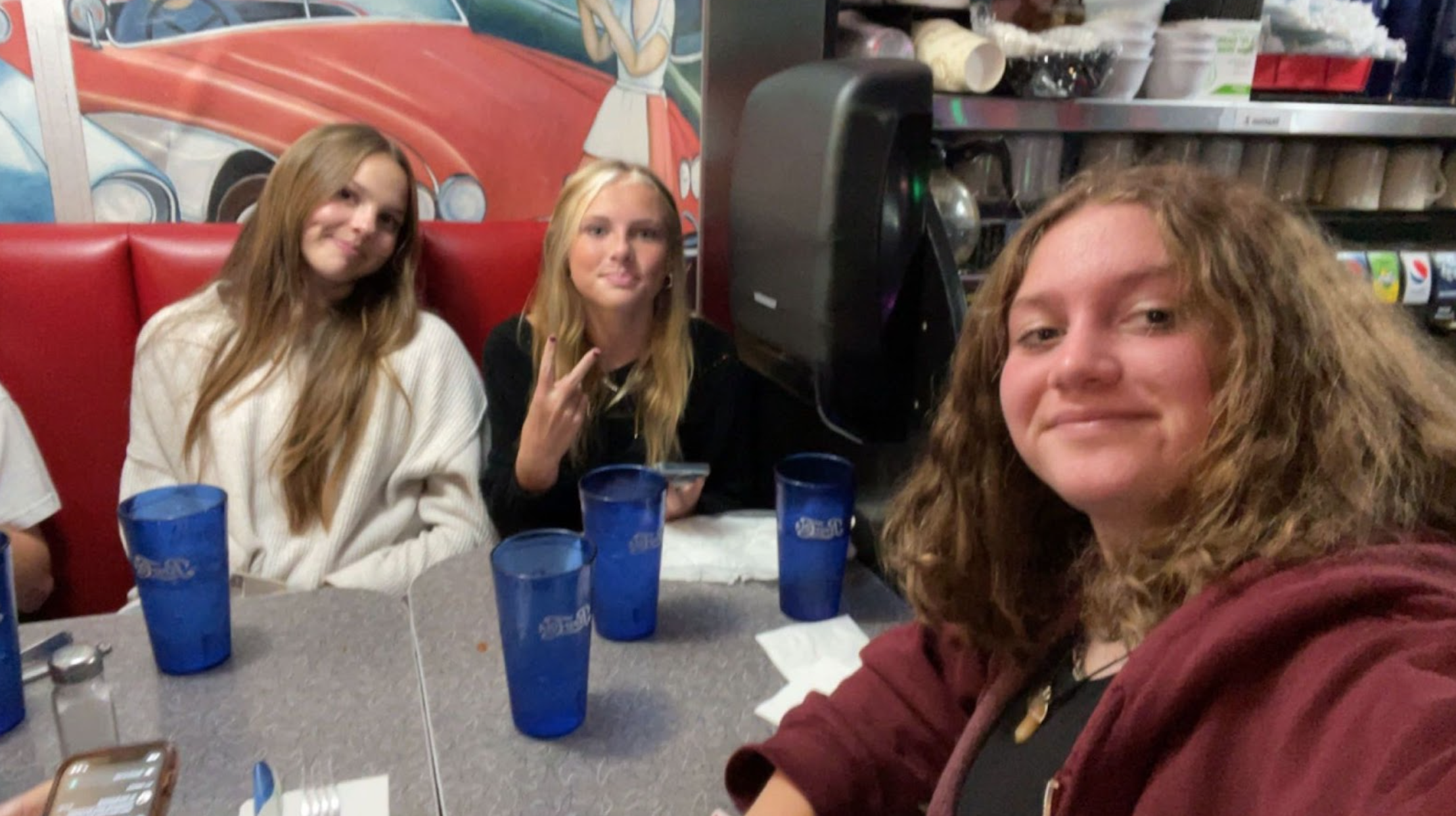 Students Inside Ellen’s Stardust Diner by Catherine P