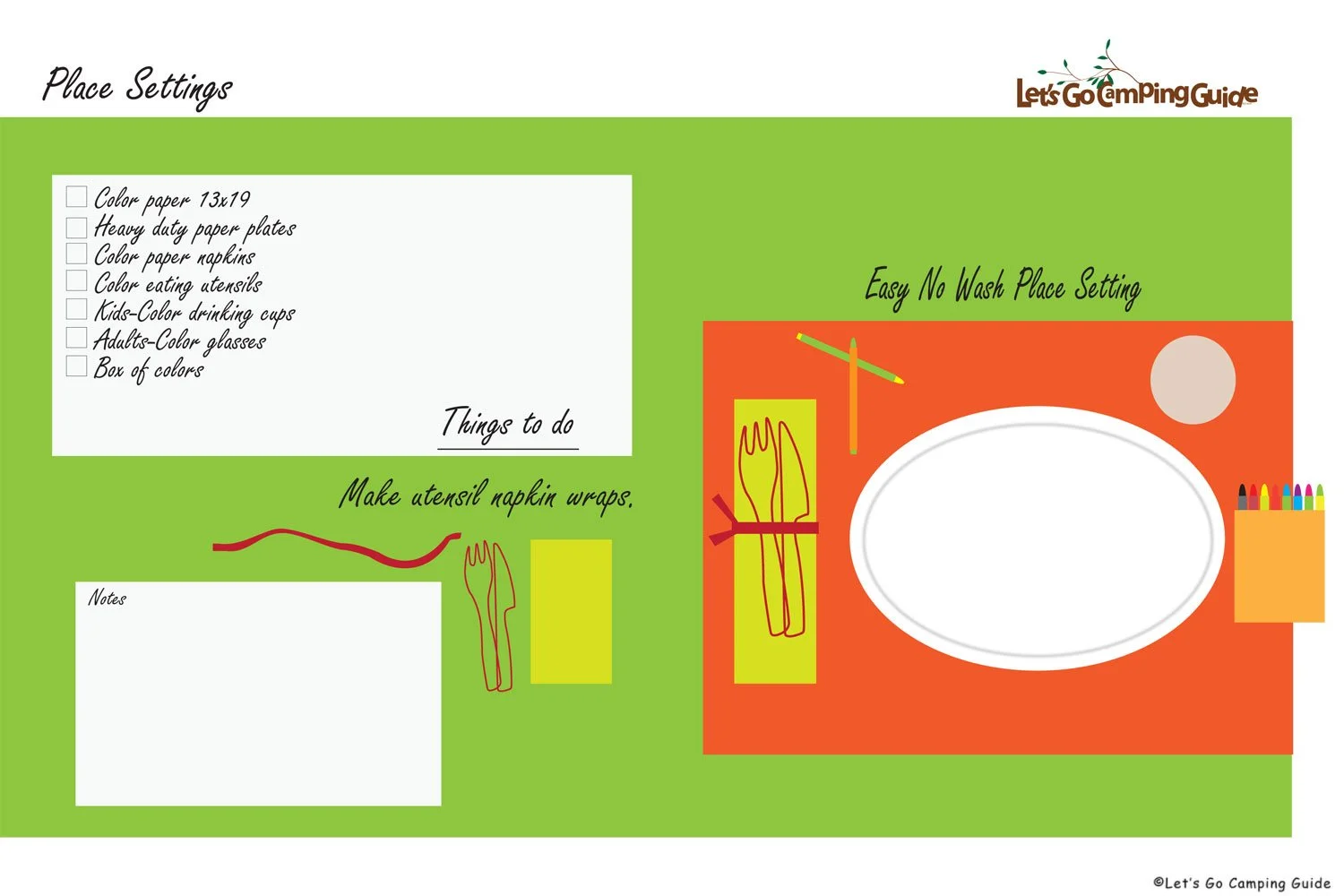 Campground Place Setting Ideas Let s Go Camping Guide