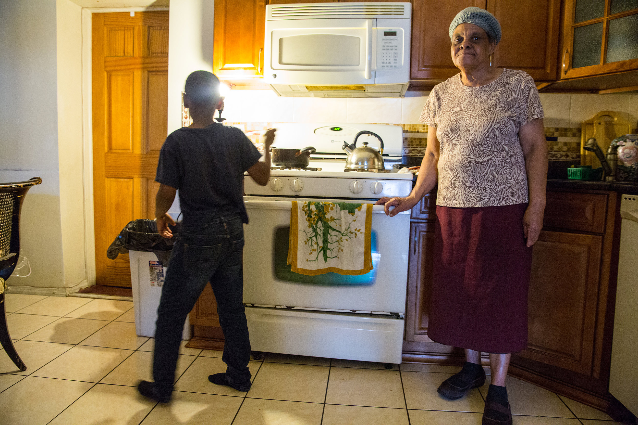  Grandmothers are familiar faces on the pantry lines. Nora Balfour is 74 and a great-grandmother, but she still calls her husband “Lover” when he calls her after church. He’s in Jamaica, while she’s in the Bronx with her son, his wife, and their chil