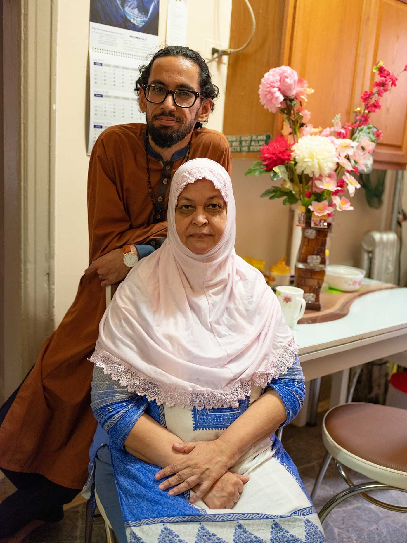  Asad Dandia and his mother, Scholar, Community Activist - NYPD religion-based surveillance of Muslim communities, Brighton Beach 