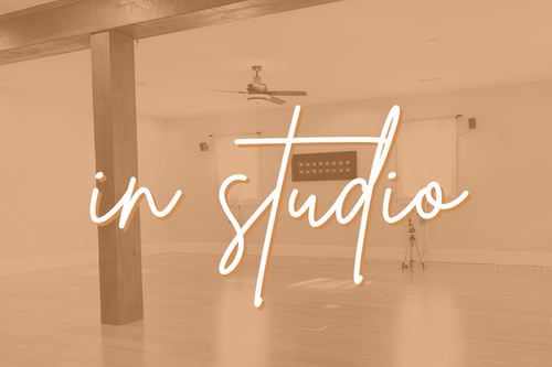 Empty yoga studio room at The Yoga Loft Marblehead, ready for class