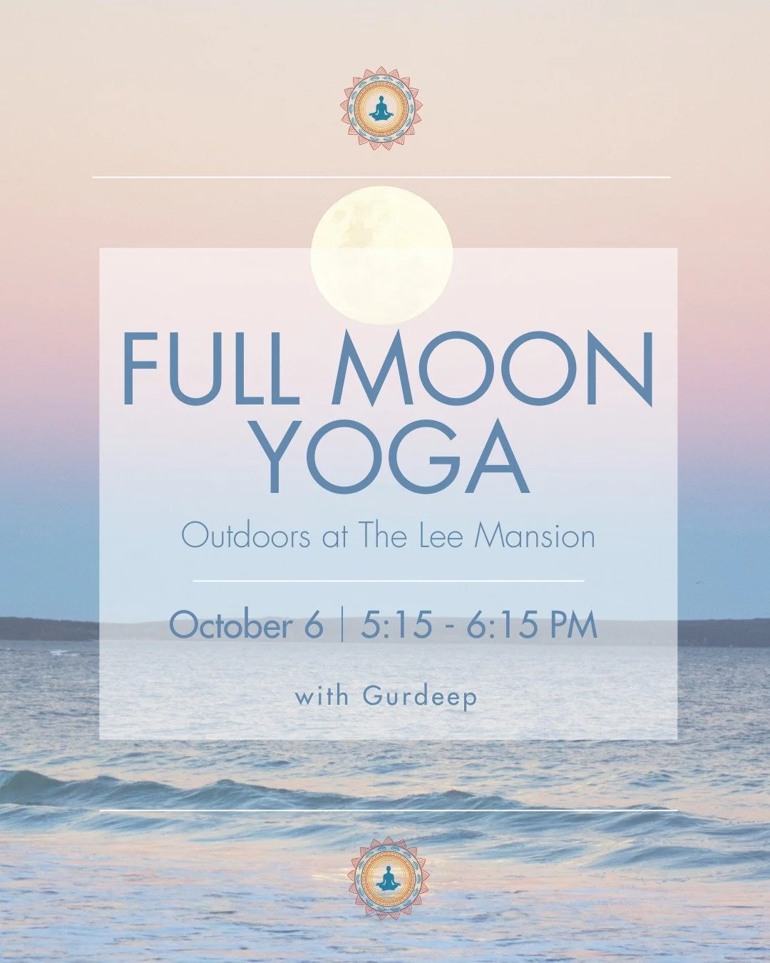 Last Full Moon outdoor class of the season 🌕

Join Gurdeep and experience the magic of Full Moon Yoga outdoors in the serene gardens of the historic Jeremiah Lee Mansion.

This special class is held directly under the light of the full moon, with th