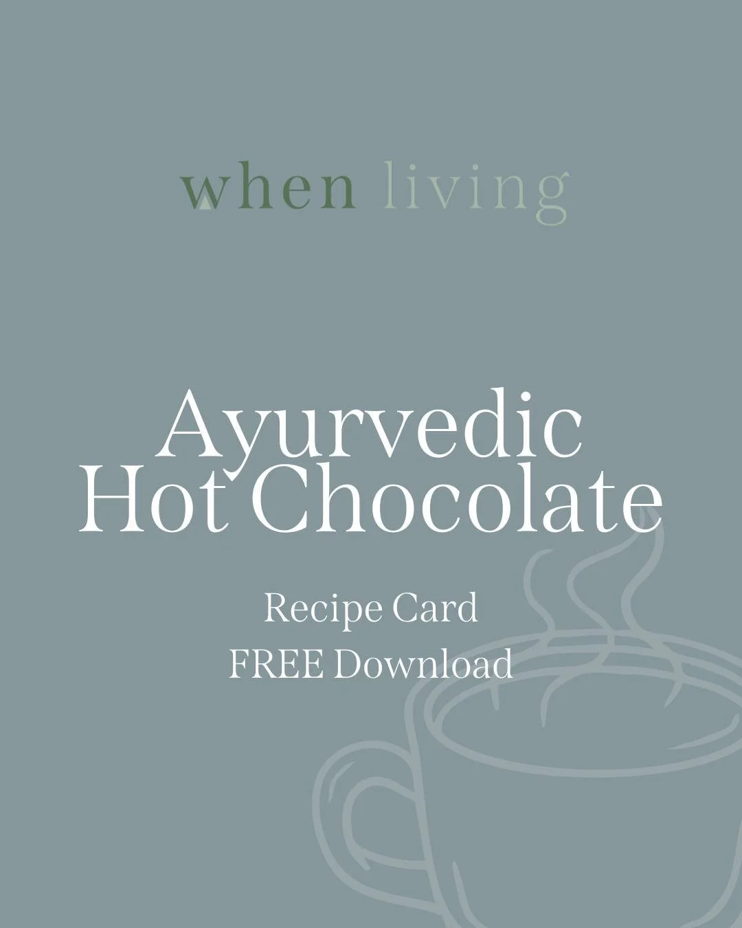 Winter wellness, but make it delish 🤎

We have partnered with When Living to gift you a FREE Ayurvedic Hot Chocolate recipe - crafted with real cacao, ghee and Ayurvedic goodness for a grounding &amp; indulgent cold-weather sip.

Download it at the 