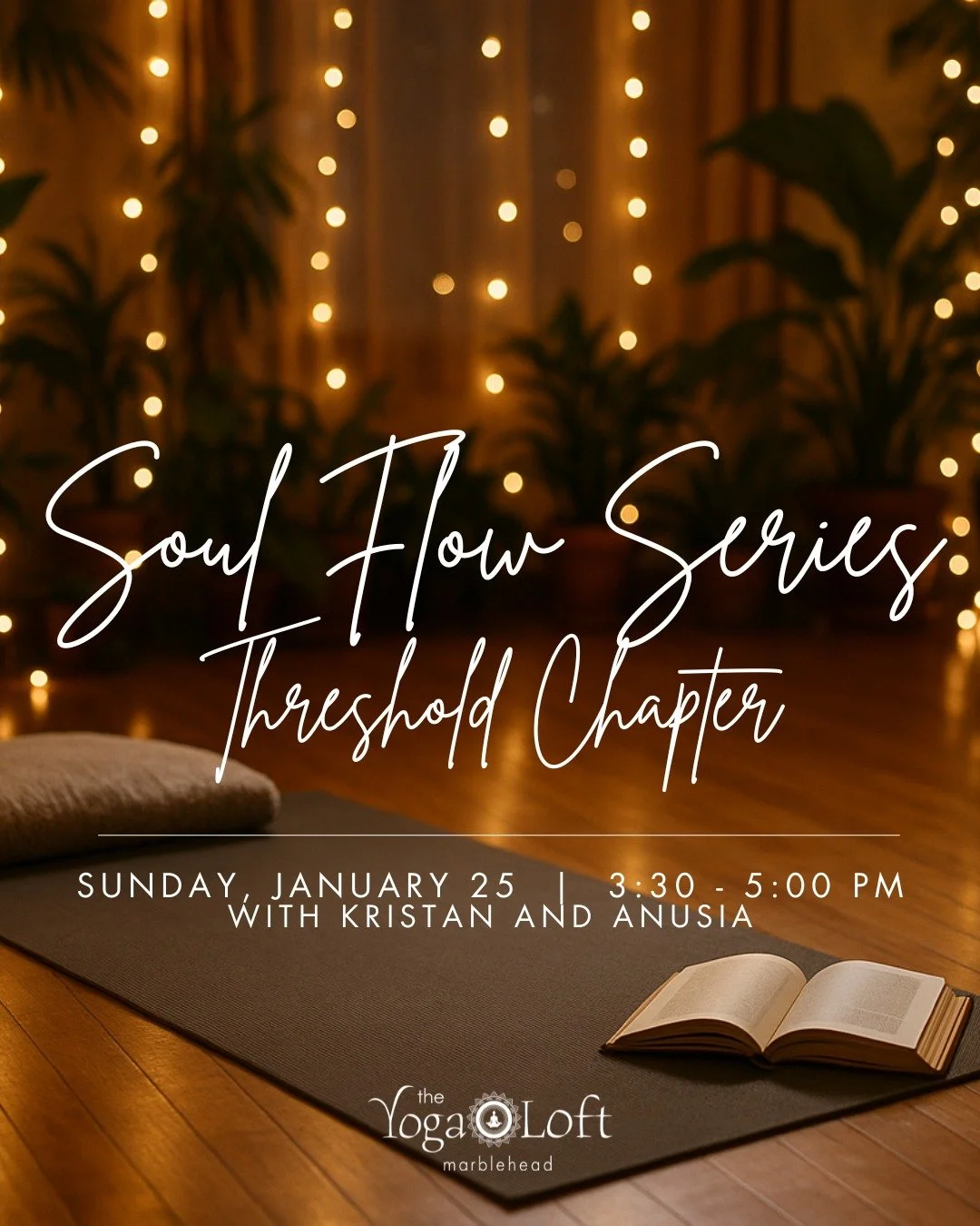 Step into your story and leave feeling renewed.

Join yoga instructor Kristan Marden and local author Anusia Gillespie for Soul Flow, a unique blend of vinyasa yoga and immersive storytelling. Each 90-minute class explores a different stage of the he