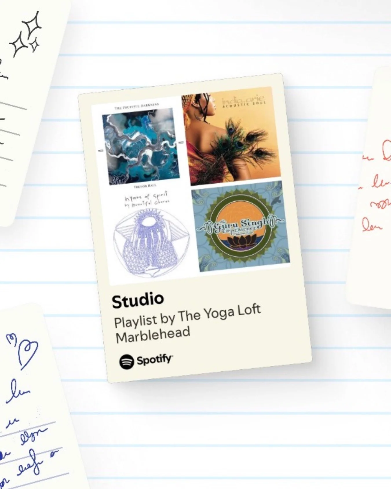 The music in class is part of the magic. ✨

We asked our teachers to share their favorite yoga songs, and we turned them into a playlist for you.

Whether you&rsquo;re practicing at home, going for a walk, or just need some background zen, we hope th