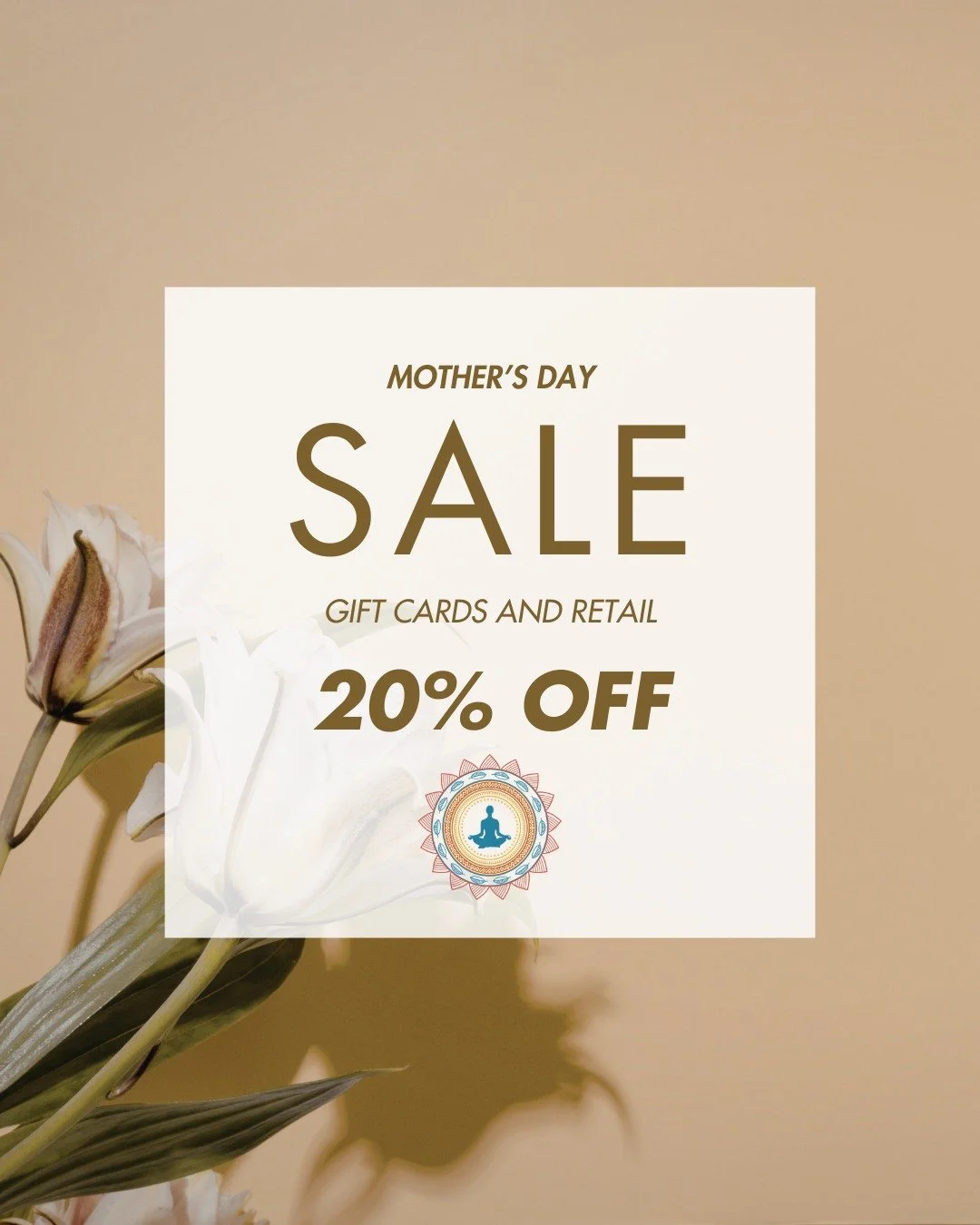 Our Mother's Day Sale is here!

Now through 5/10, enjoy 20% off all gift cards and retail.

Whether you&rsquo;re gifting a moment of calm or something special from the boutique, we have the perfect ways to say thank you.

(and that includes you too, 
