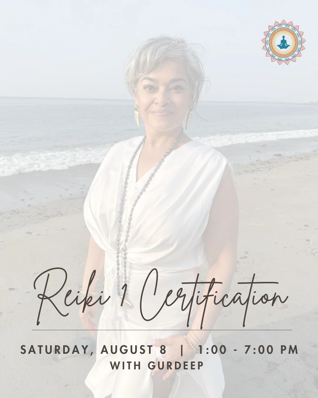 *This weekend's Reiki I Certification with Gurdeep is full*

Save your spot for her next certification:
Saturday│August 8th│1:00 - 7:00 PM

Reiki is the Japanese name for Universal Life Force Energy. Reiki is a versatile, subtle, natural and beautifu