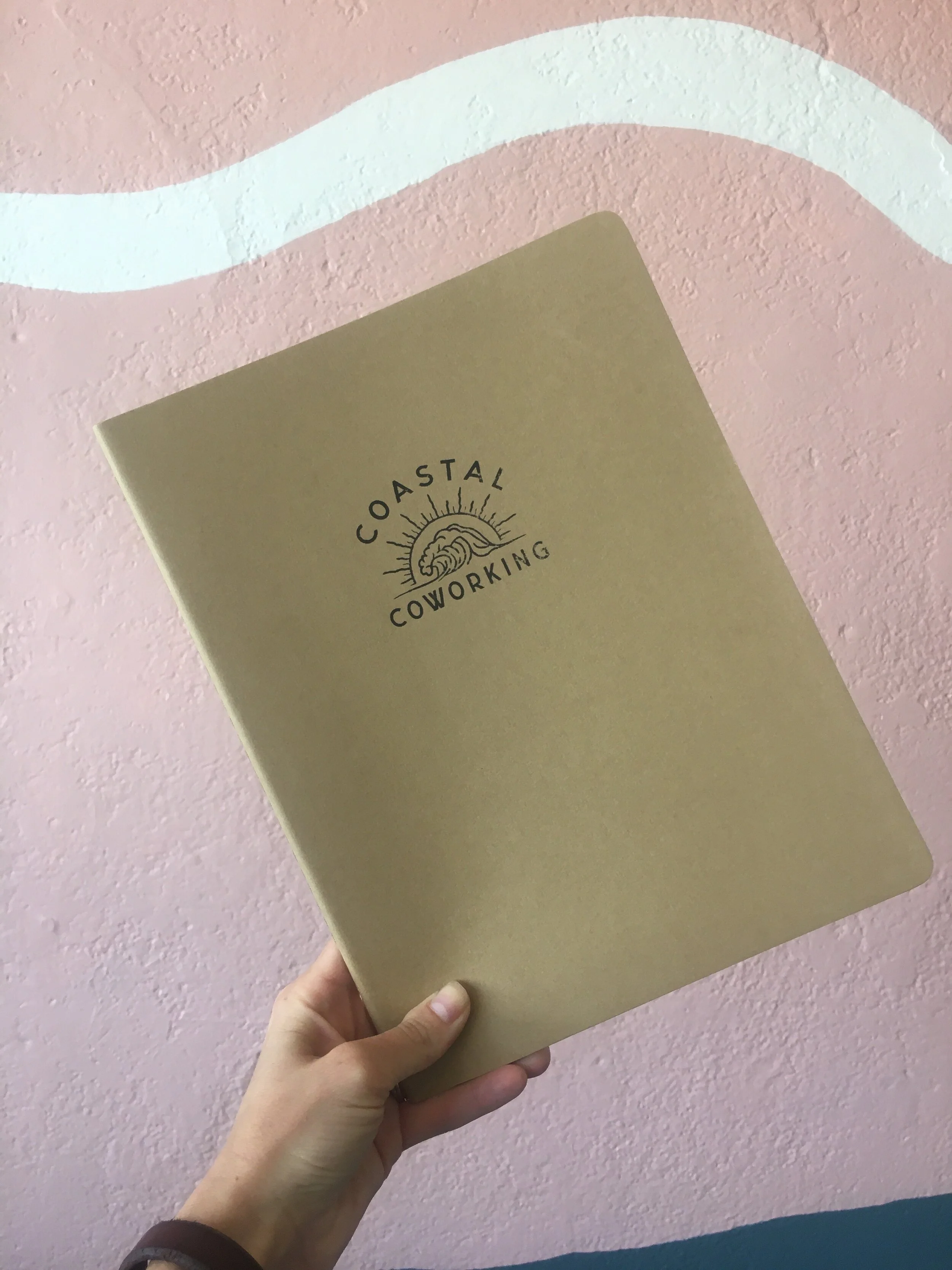Moleskin Hand Stamped Coastal Coworking Notebook