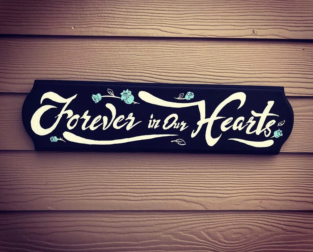  Here’s a sign I did for our house, 23” x  6” on wood, hand painted. 2019 