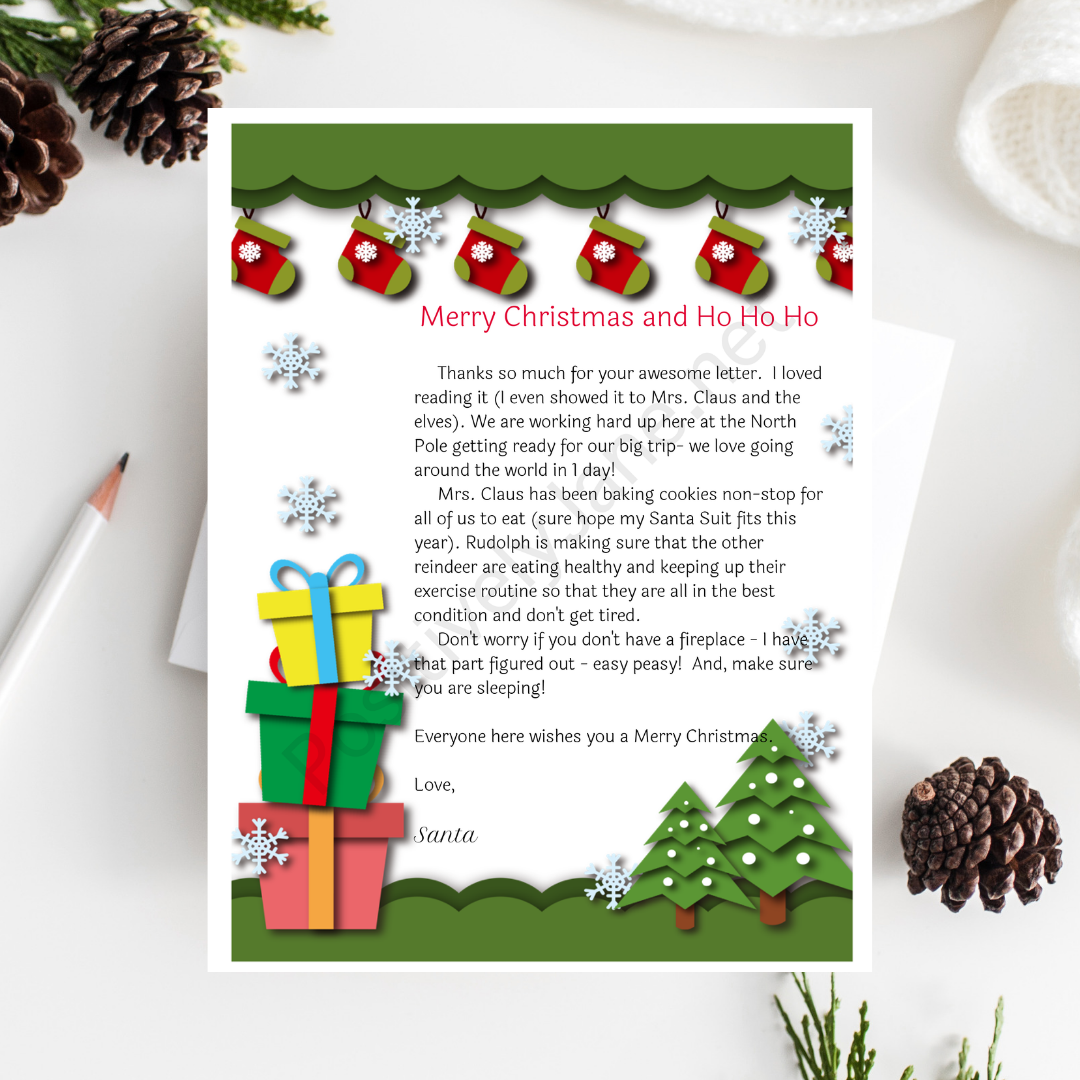Tree & Presents Stationery Set