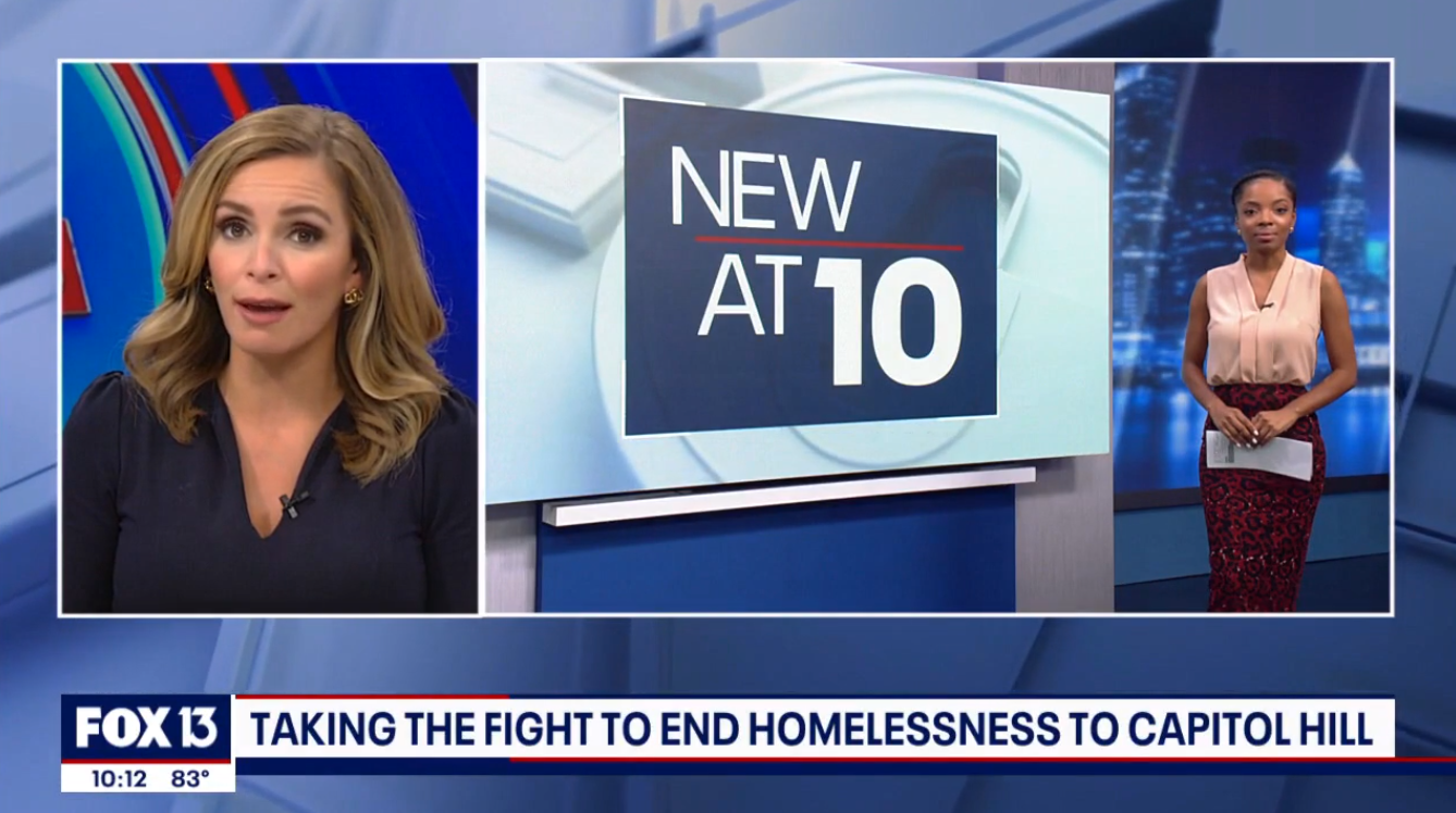 Fight to end homelessness heads to Capitol Hill, Fox 13, July 2023
