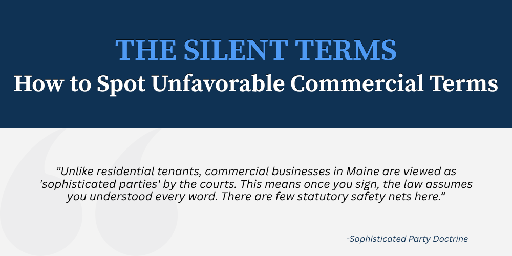 The Silent Terms - How to spot unfavorable commercial terms
