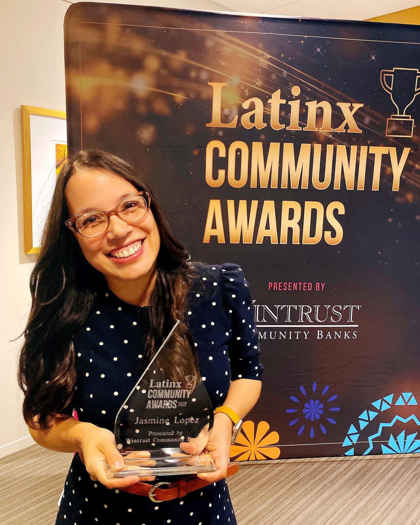 We want to offer a HUGE Congratulations to our Co-founder and Executive Director Jasmine Lopez for not only being nominated but actually winning at Latinx Community Awards on Monday. Jasmine has worked tirelessly in our community to ensure that young