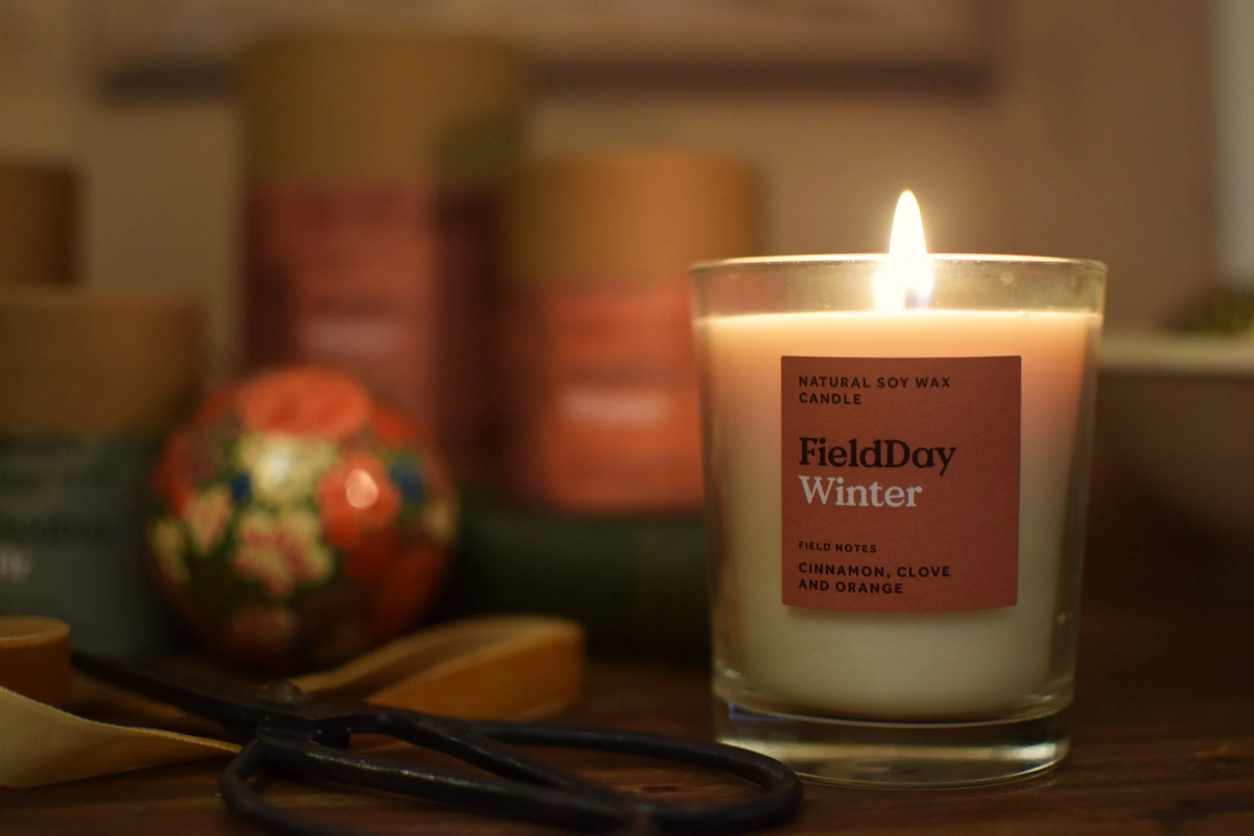 Christmas Winter Large Candle