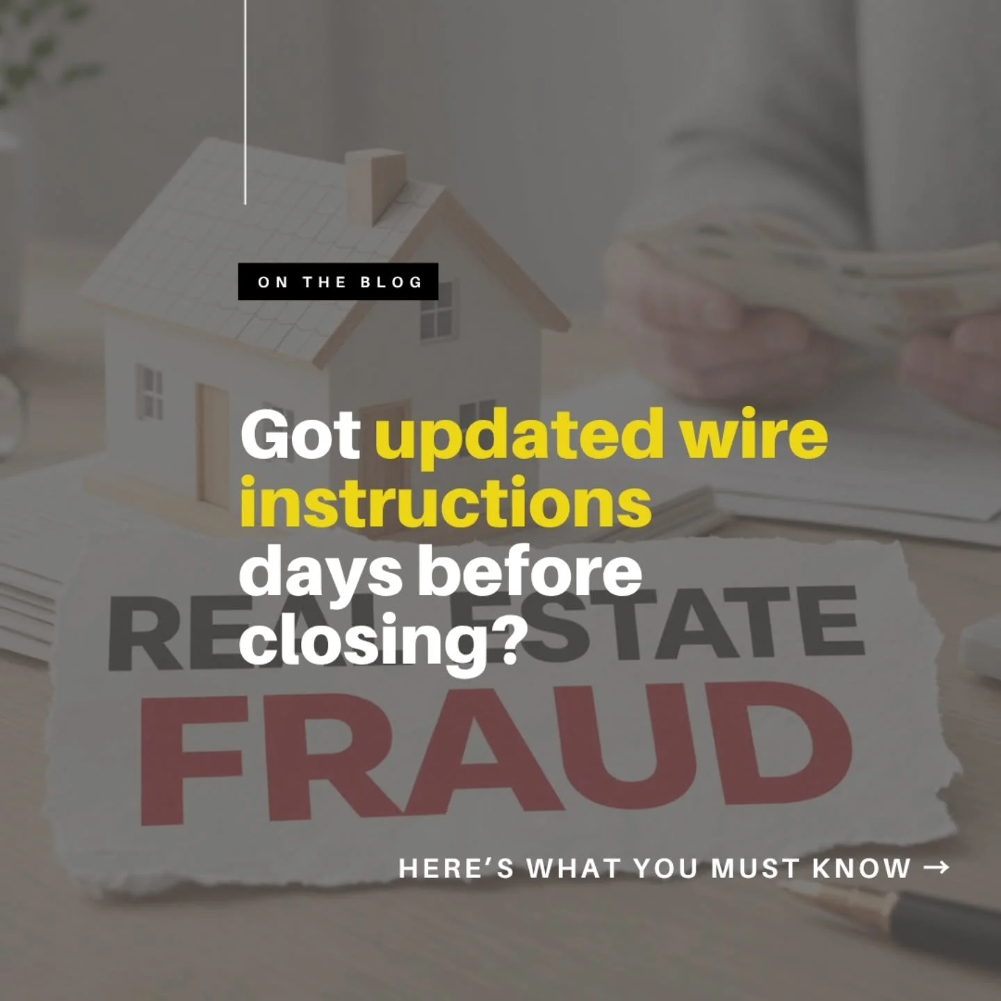 Closing day involves a lot of emails, deadlines, and large sums of money. That combination is exactly what fraudsters look for.

3 schemes worth knowing:
- Wire fraud
- Mortgage payoff fraud
- Seller impersonation fraud

The common thread? A change i