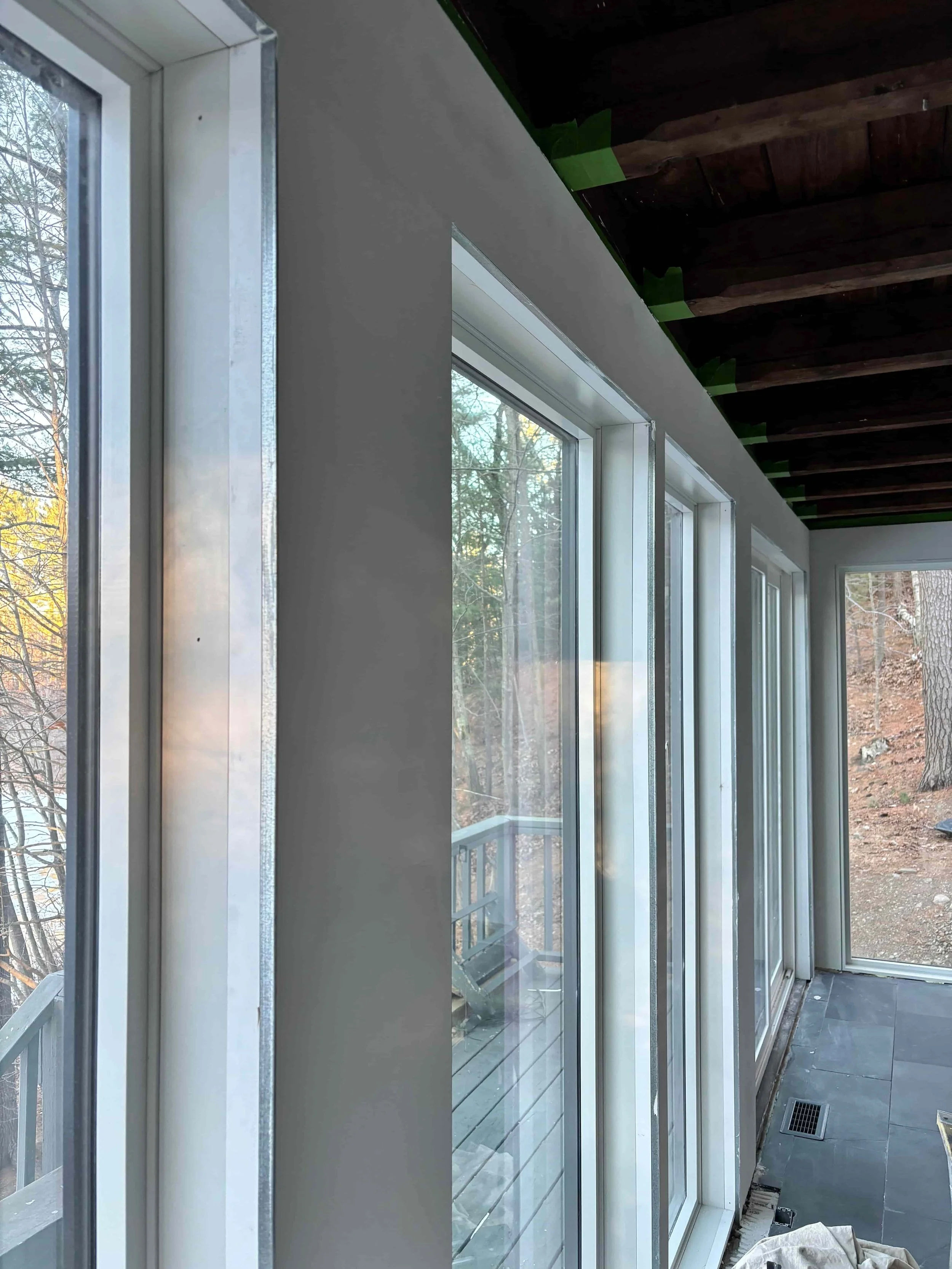 Corner bead added to drywall