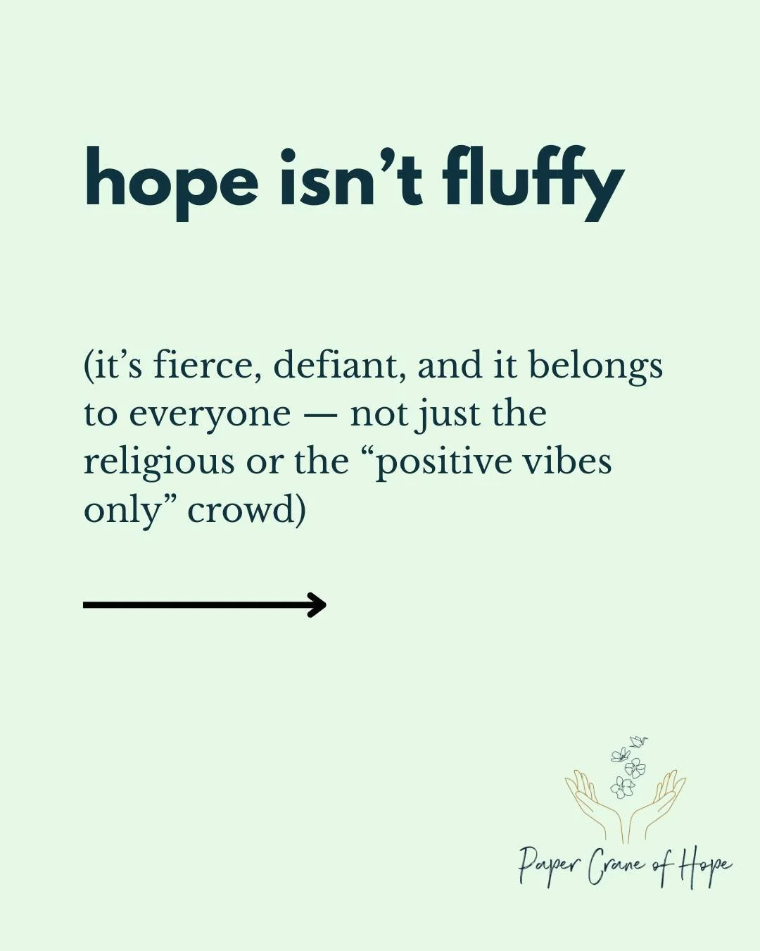 Hope doesn&rsquo;t belong to the church, or the &ldquo;positive vibes only&rdquo; crowd.
It belongs to the broken-hearted who got up anyway.

To the ones who&rsquo;ve cried too much, felt too deeply, and still show up for life even when it hurts.

Re