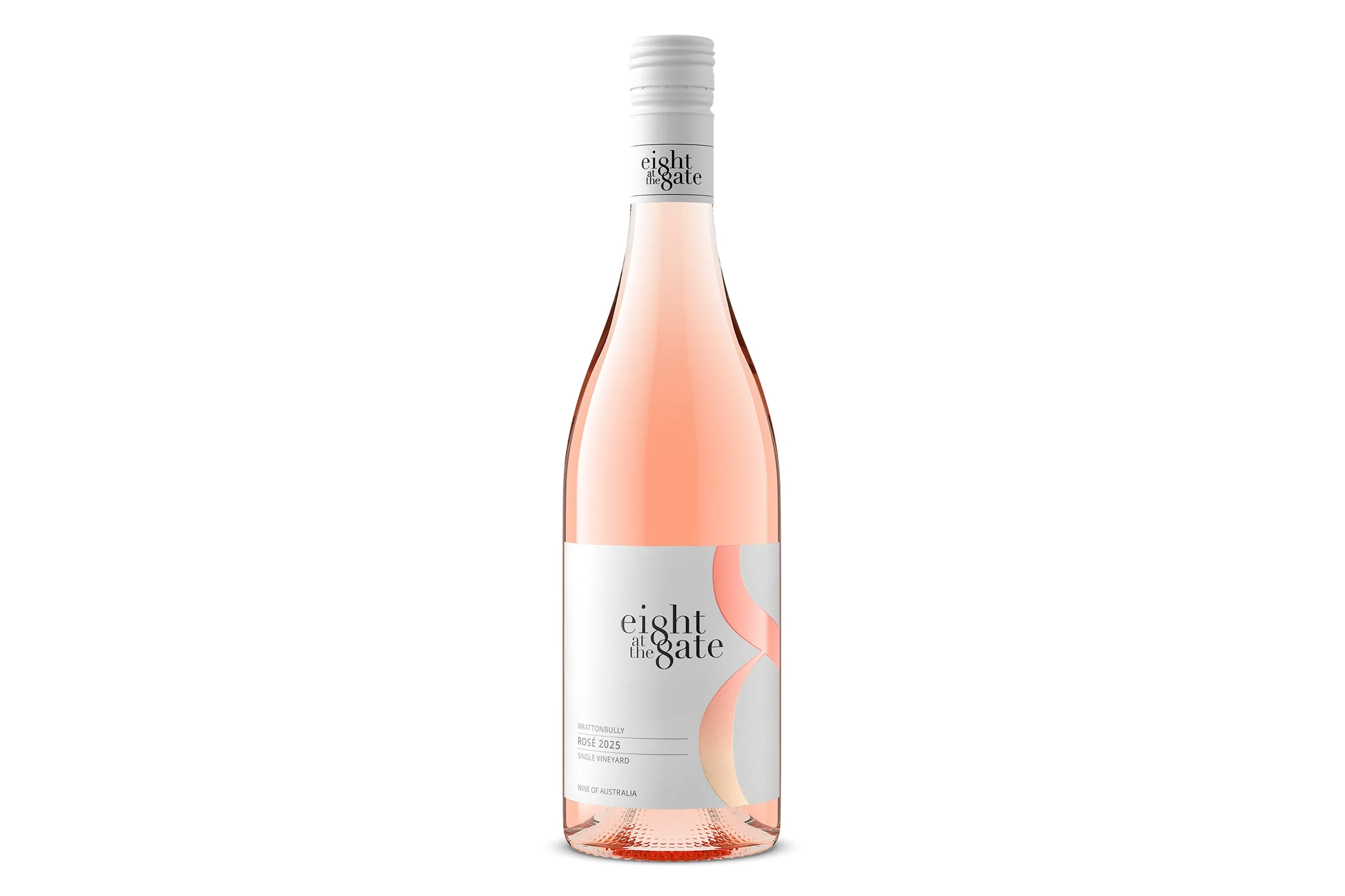 Bottle of Eight at the Gate Rosé 2025.