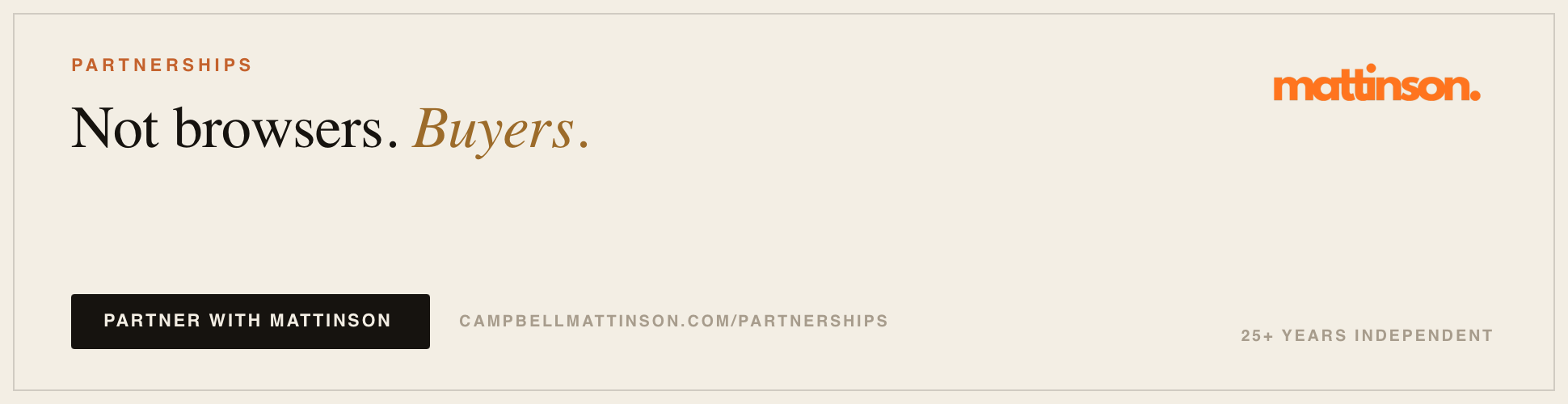 Advertise on the Mattinson site.