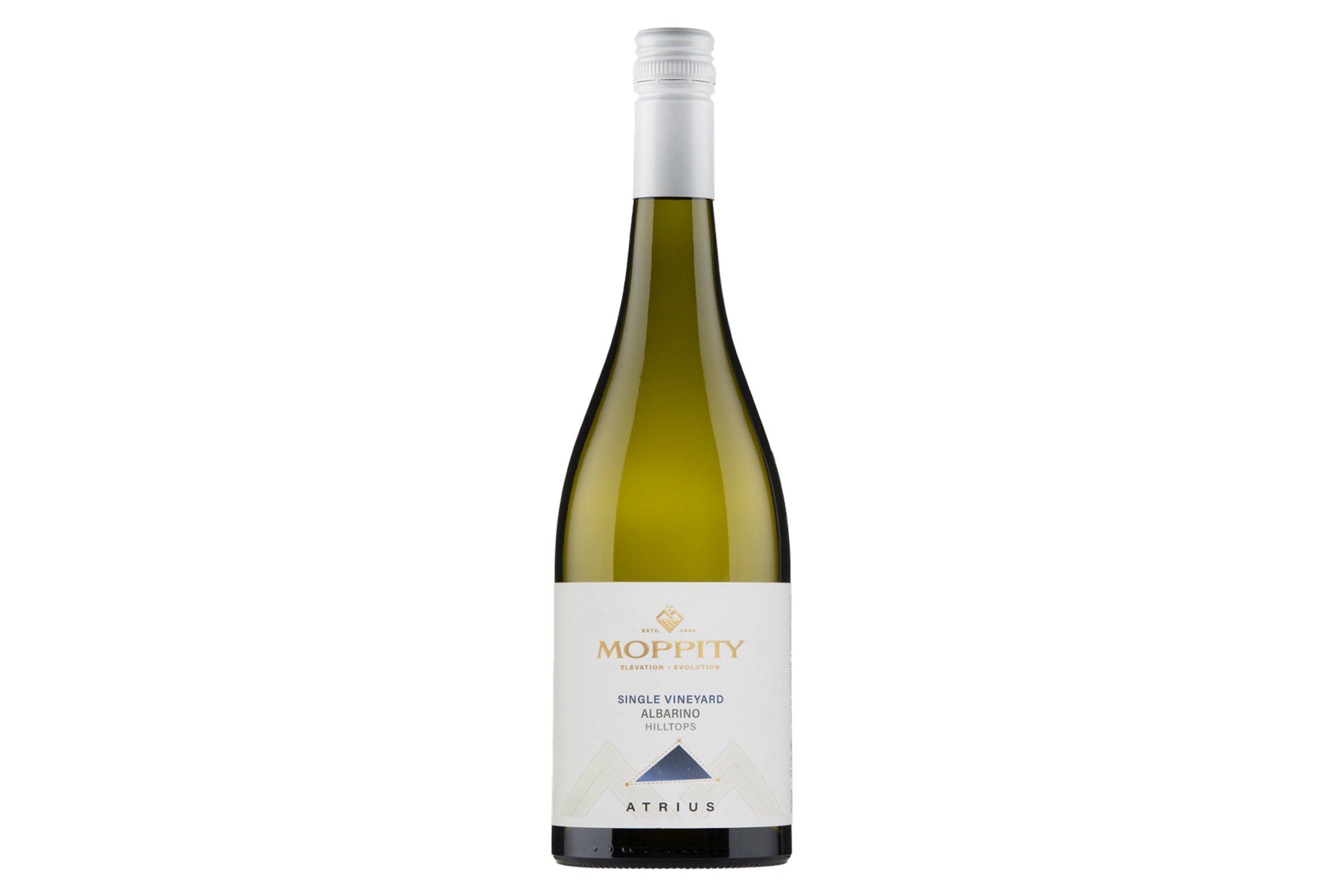 Bottle of Moppity Atrius Single Vineyard Albarino 2024.