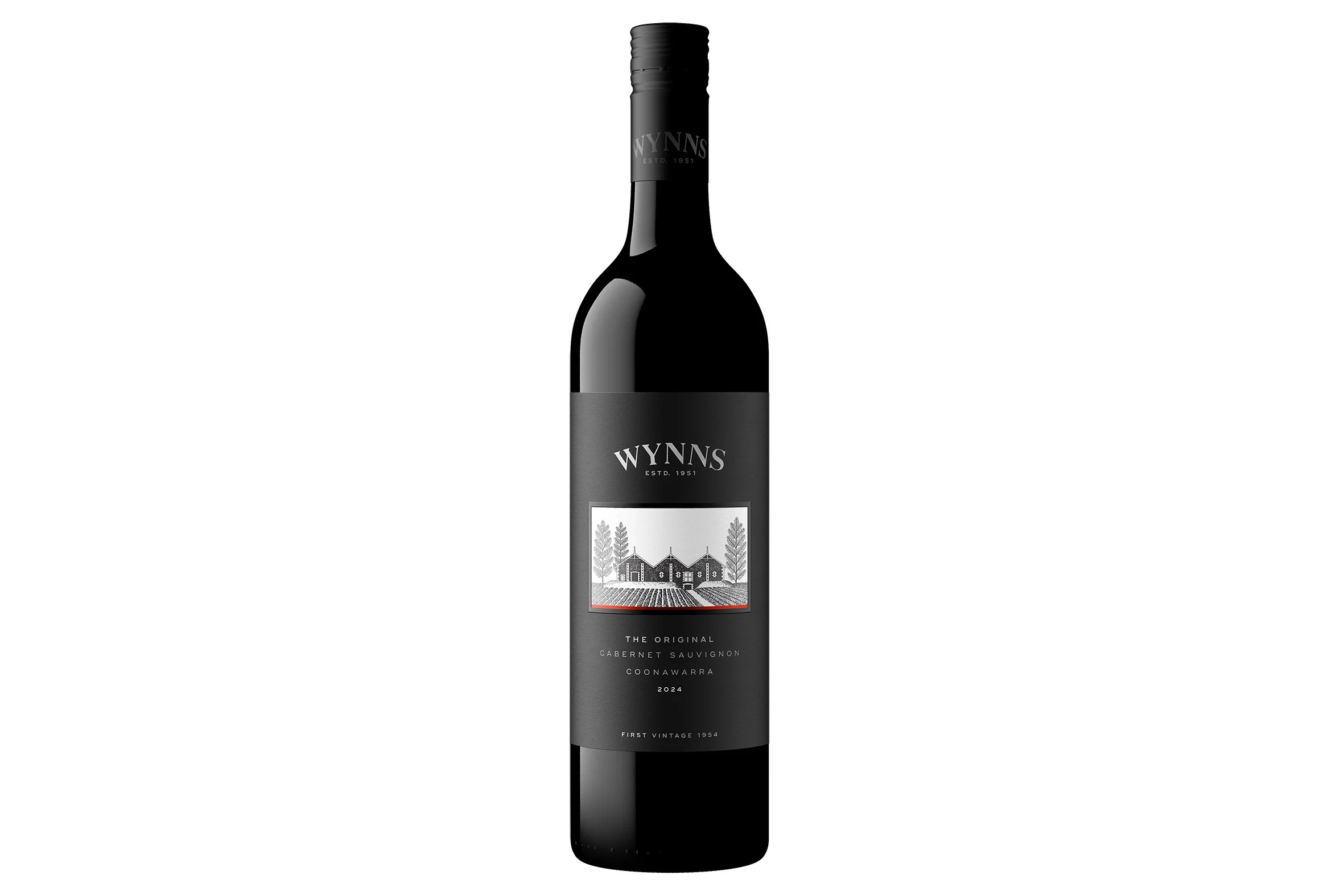 Bottle of Wynns Coonawarra Estate Black Label The Original Cabernet Sauvignon 2024.