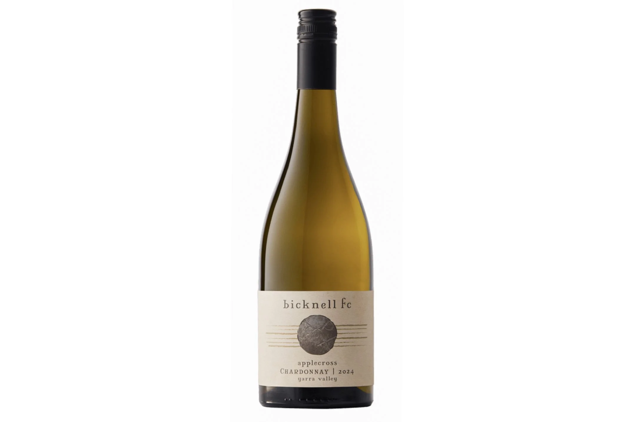 Bottle of Bicknell FC Applecross Chardonnay 2024.