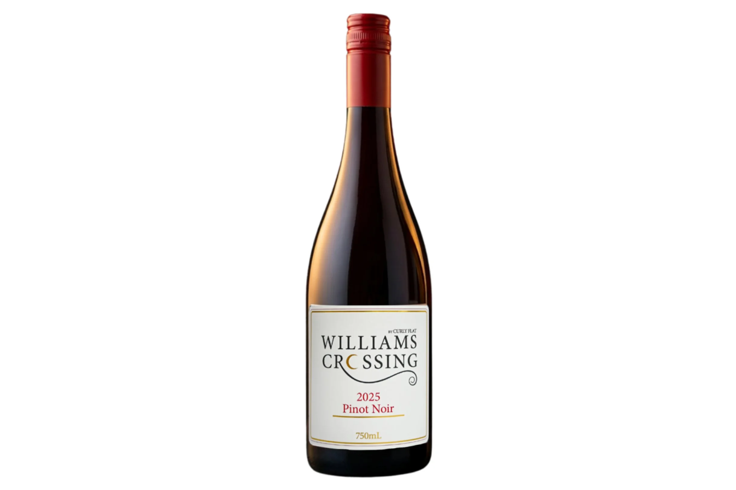 Bottle of Curly Flat Williams Crossing Pinot Noir 2025.