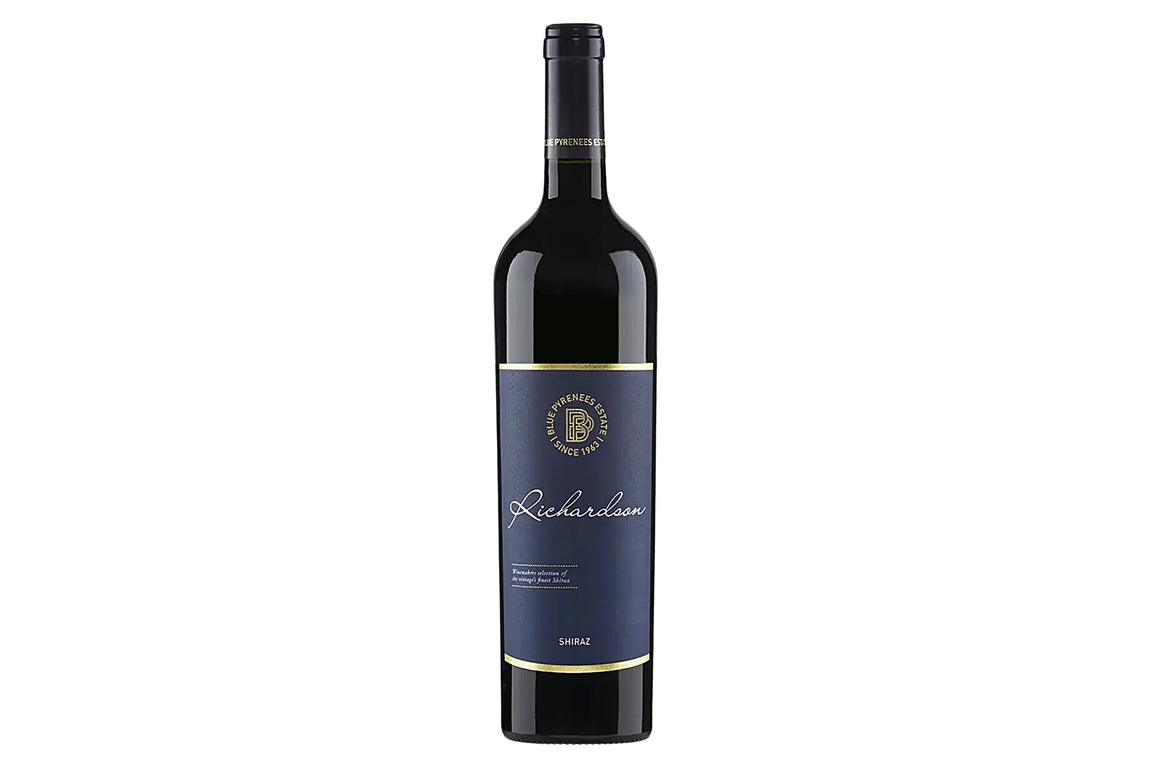 Bottle of Blue Pyrenees Estate Richardson Reserve Shiraz 2022.