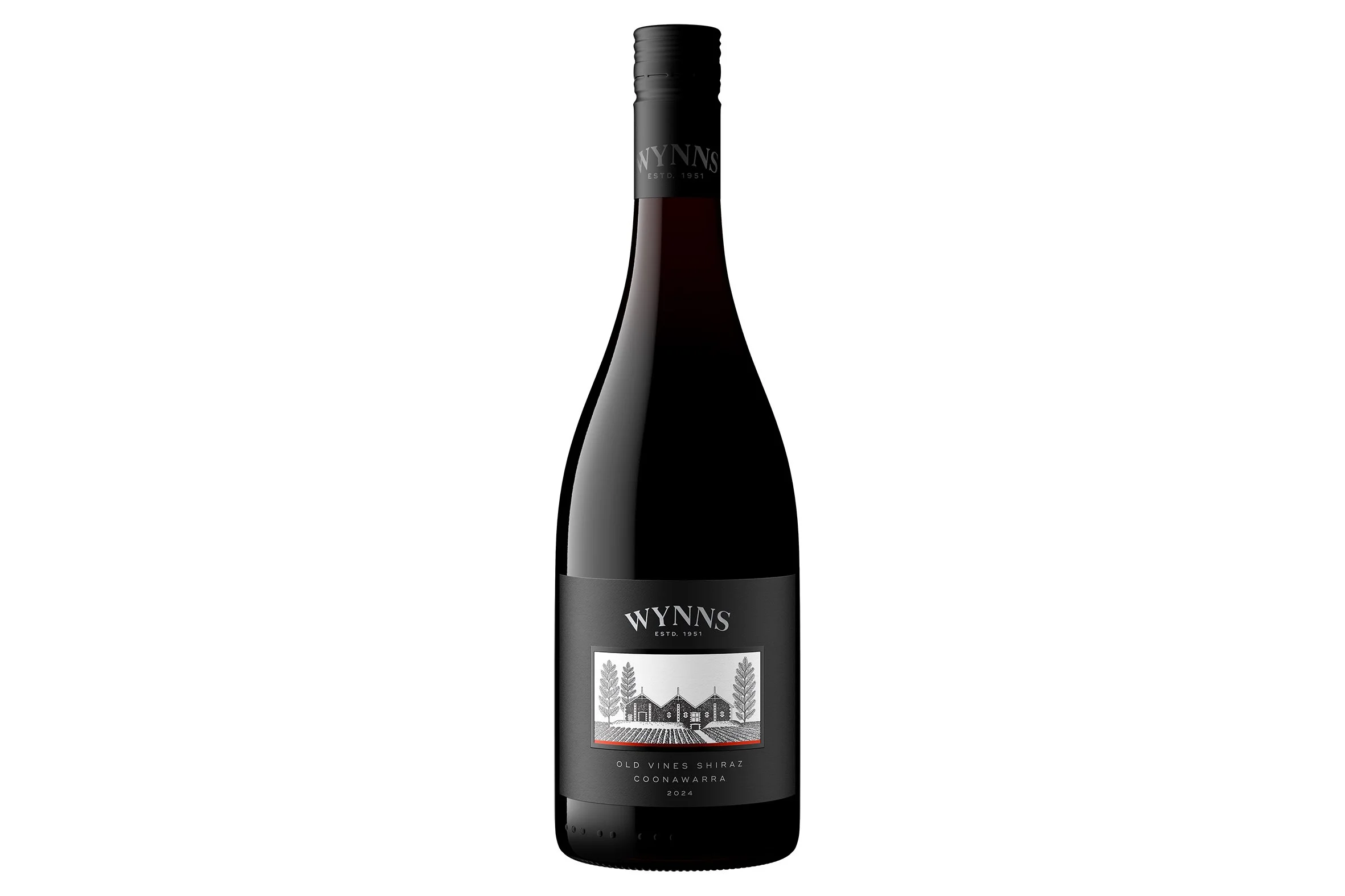 Bottle of Wynns Old Vines Shiraz 2024.