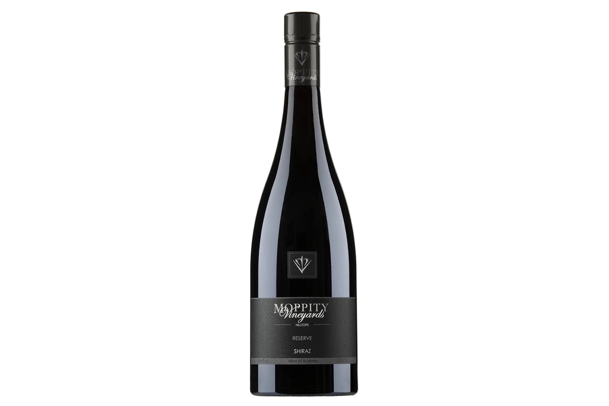 Bottle of Moppity Reserve Shiraz 2017.