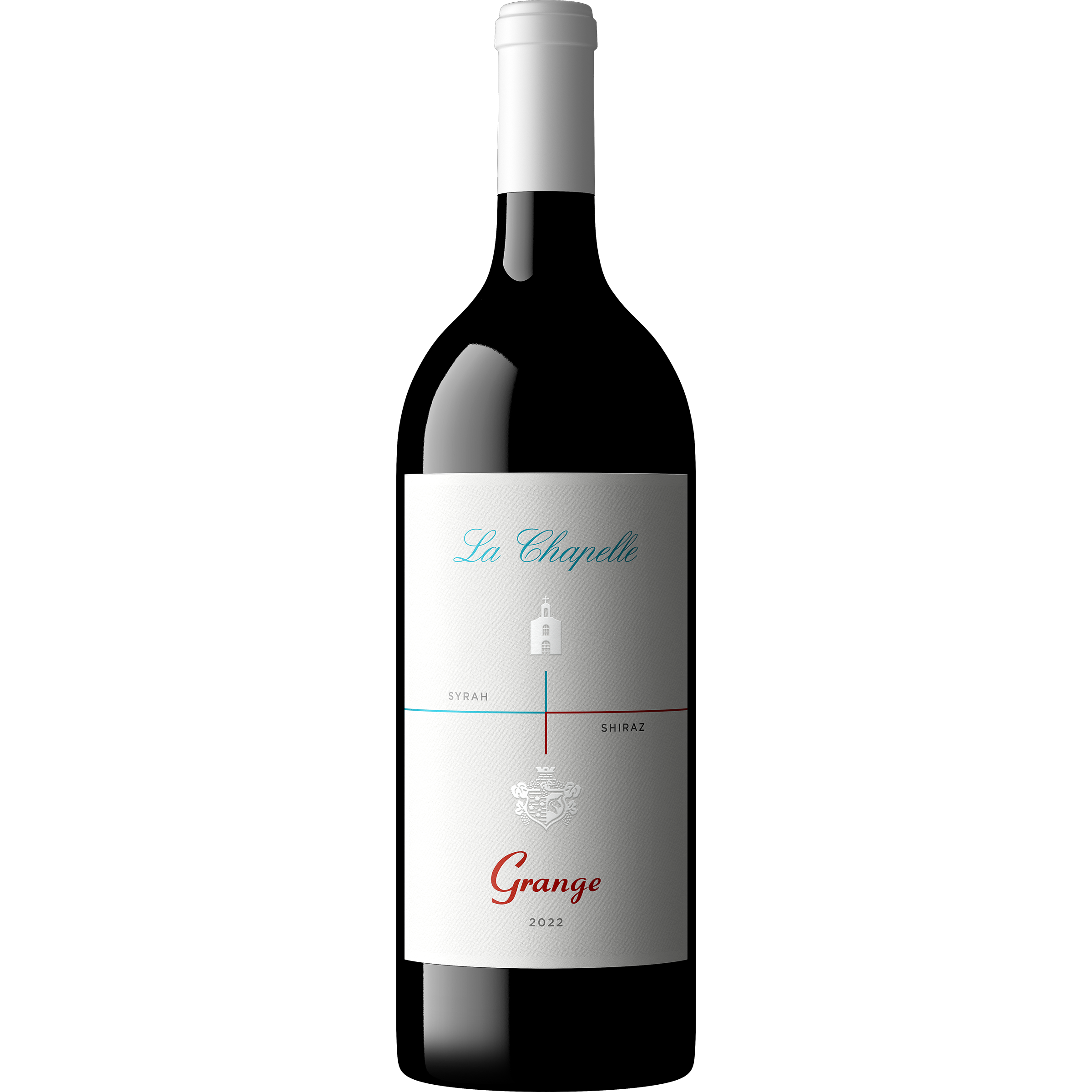 Bottle of Grange La Chapelle 2022 on a white background.