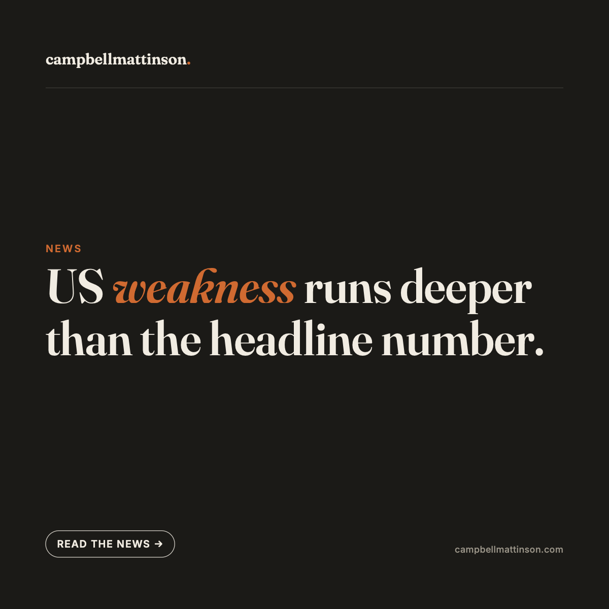Us weakness runs deeper than the headline title