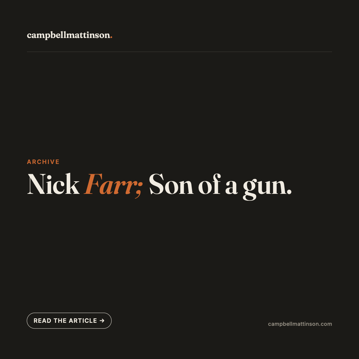 Nick Farr: A Chip Off the Old Block