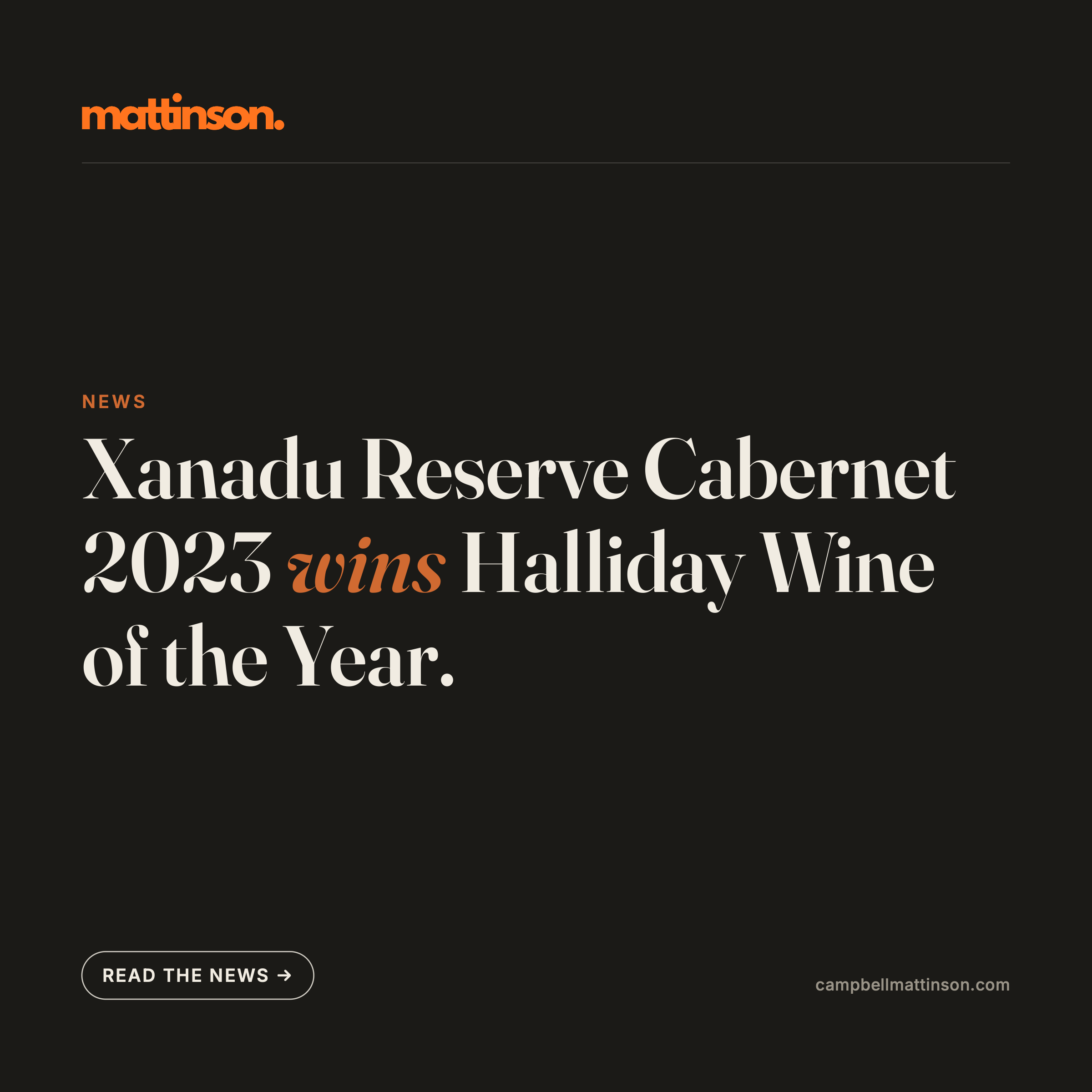 Xanadu Reserve Cabernet 2023 wins Halliday Red Wine of the Year 2027