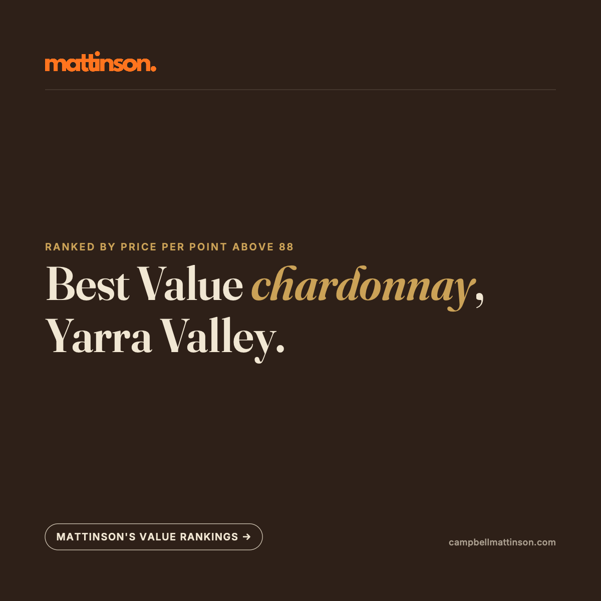 Best Value Yarra Valley Chardonnay