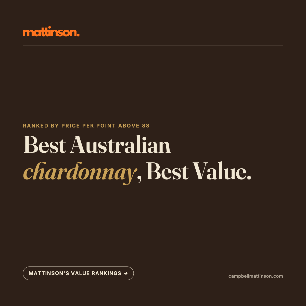 Best Value Australian Chardonnay: The Past 12 Months